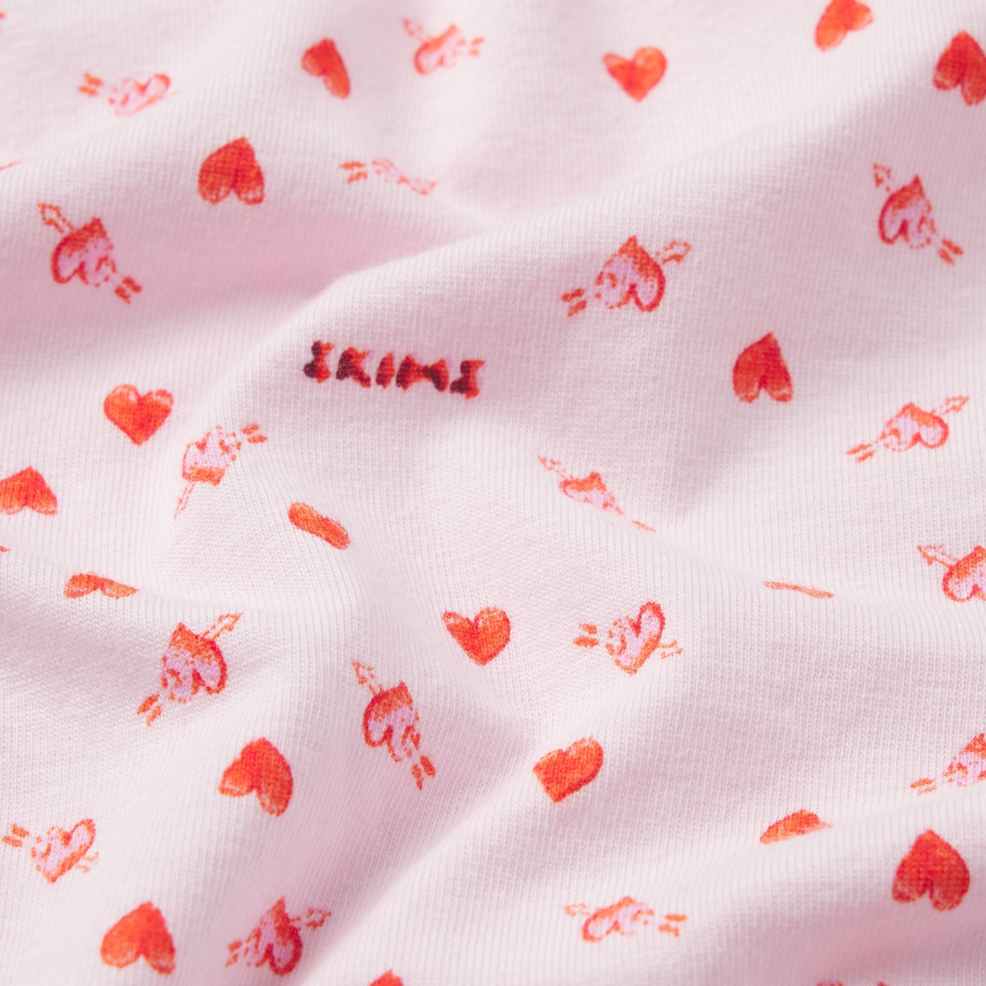 SKIMS LIGHTWEIGHT COTTON LOGO PICOT HIPSTER | BABY PINK ARROWED HEARTS - Sneaker Türkiye