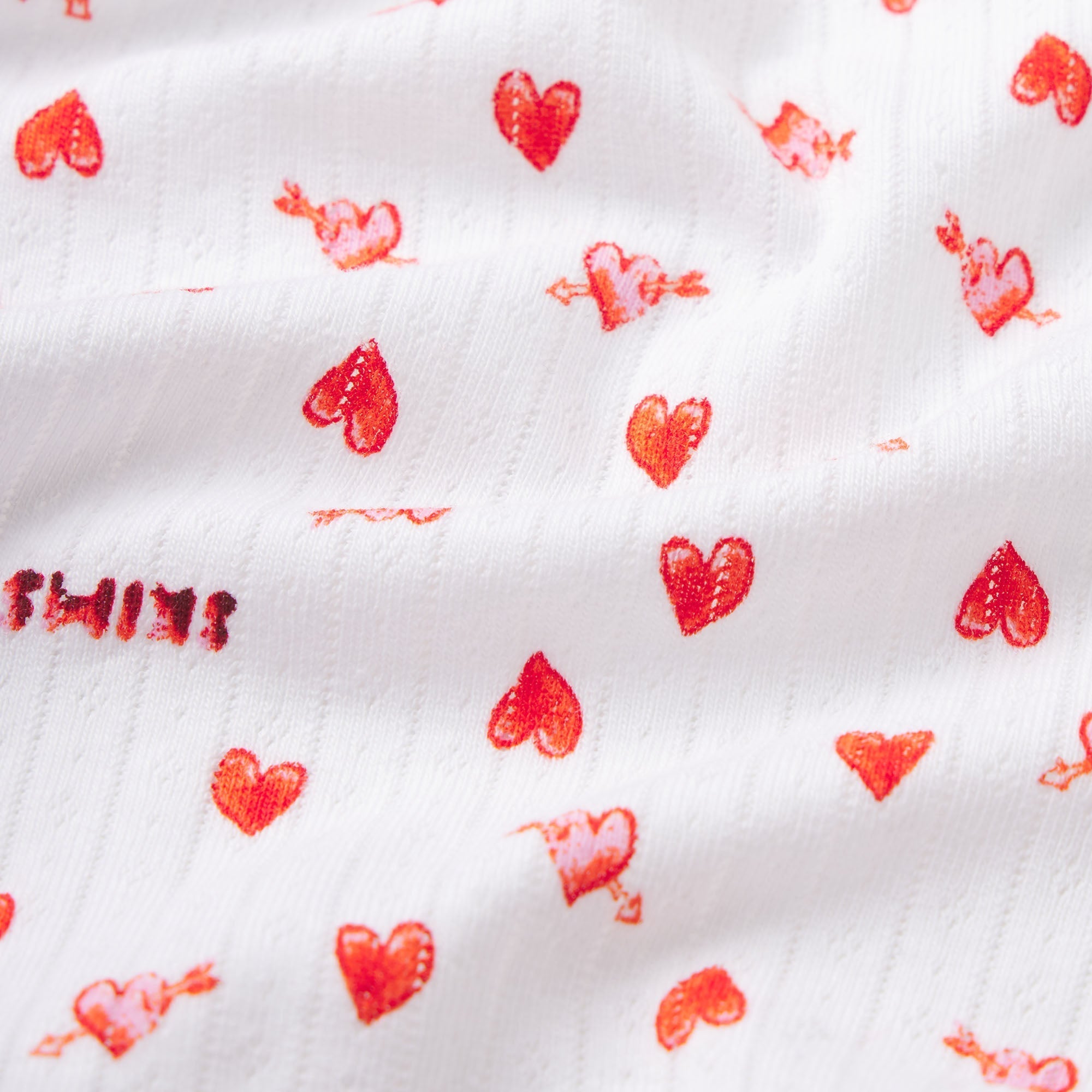 SKIMS LIGHTWEIGHT COTTON POINTELLE SCOOP BRALETTE | SNOW ARROWED HEARTS - Sneaker Türkiye