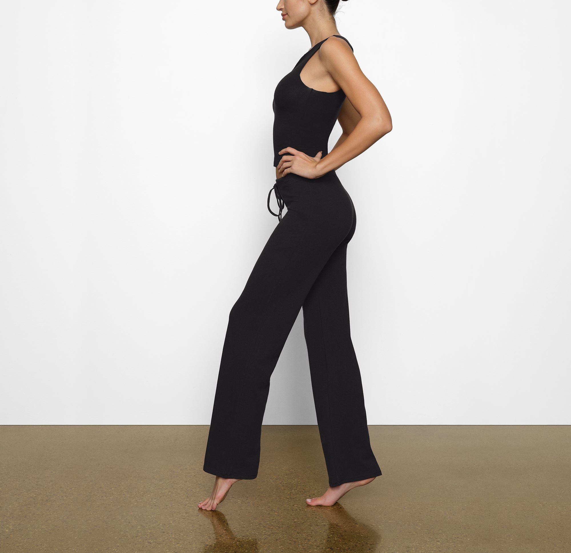 SKIMS COTTON JERSEY STRAIGHT LEG PANT | SOOT - Sneaker Türkiye