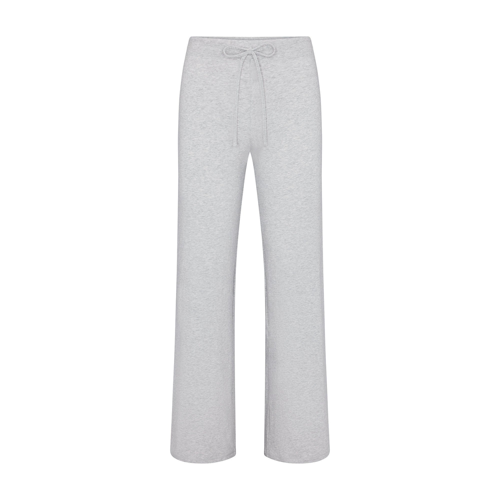 SKIMS COTTON JERSEY STRAIGHT LEG PANT | LIGHT HEATHER GREY - Sneaker Türkiye