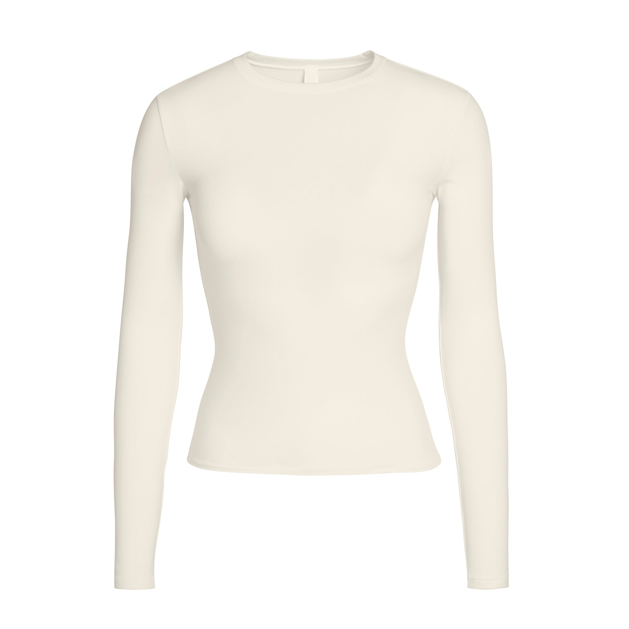 SKIMS COTTON JERSEY LONG SLEEVE T-SHIRT | BONE - Sneaker Türkiye