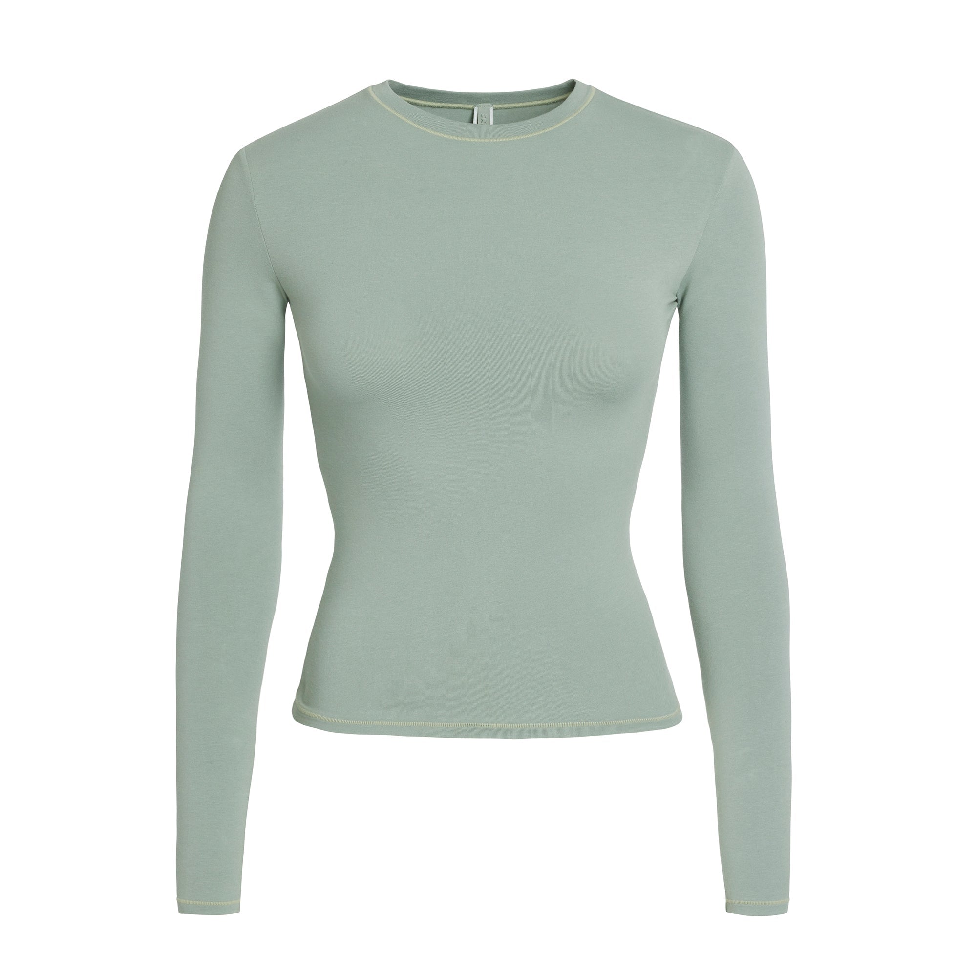 SKIMS COTTON JERSEY LONG SLEEVE T-SHIRT | MINERAL - Sneaker Türkiye