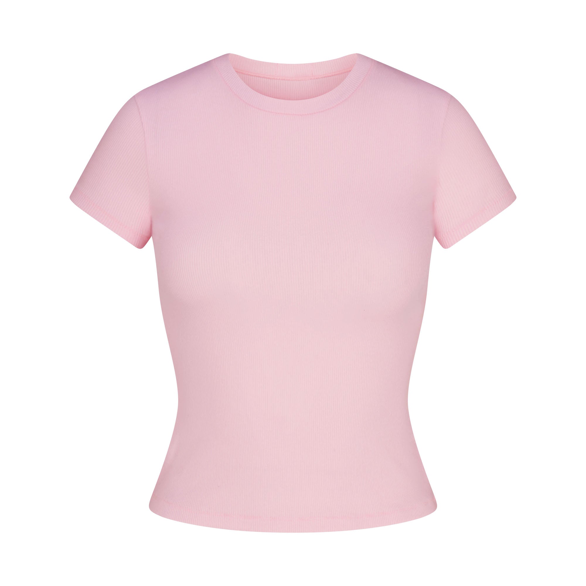 SKIMS COTTON RIB T-SHIRT | CHERRY BLOSSOM - Sneaker Türkiye