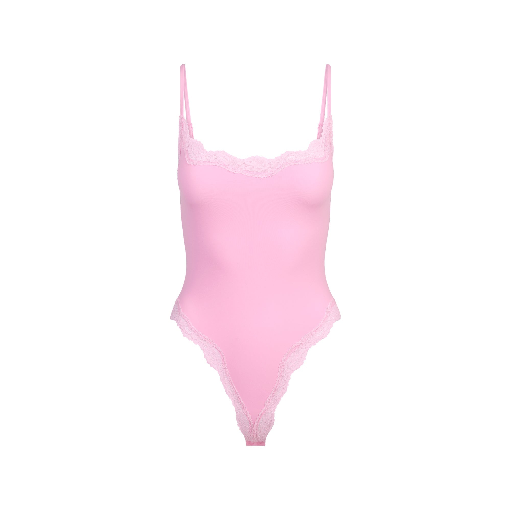 SKIMS FITS EVERYBODY LACE CAMI BODYSUIT | BUBBLE GUM TONAL - Sneaker Türkiye
