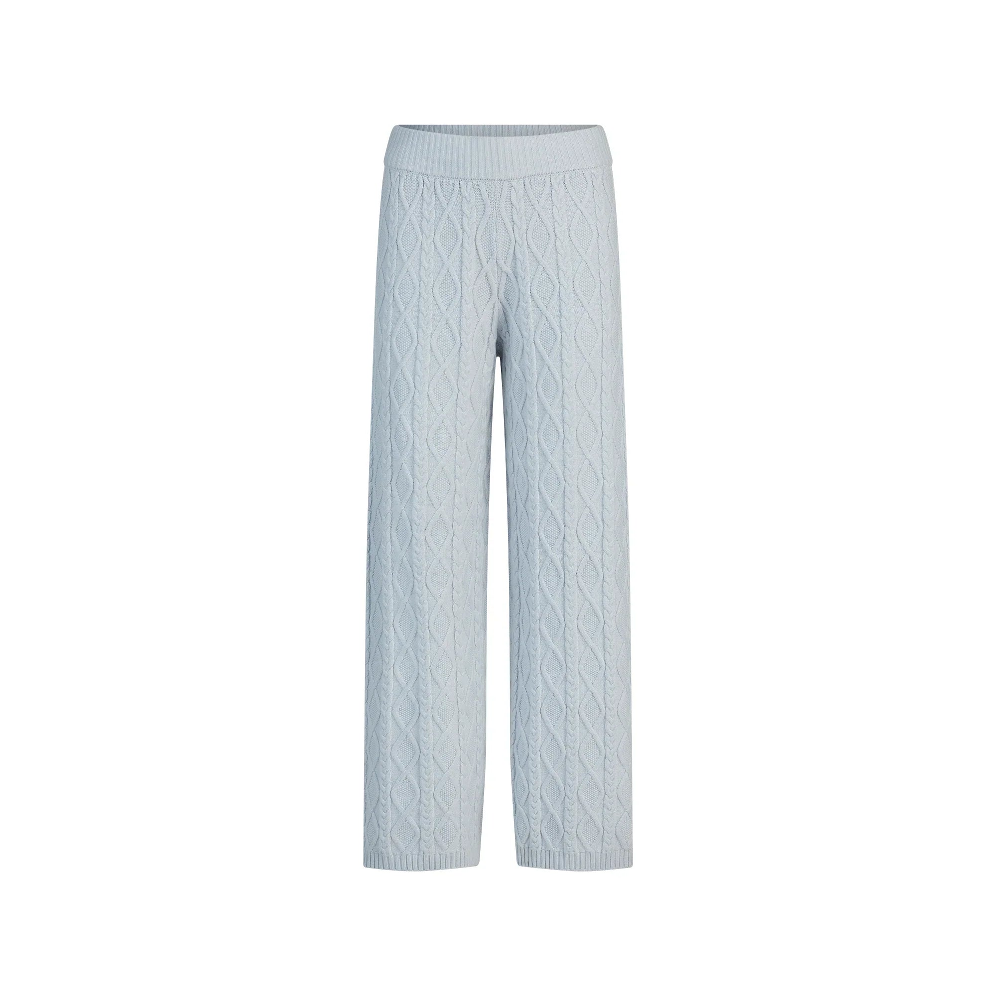 SKIMS SWEATER KNITS CABLE KNIT STRAIGHT LEG PANT | ZEN BLUE - Sneaker Türkiye