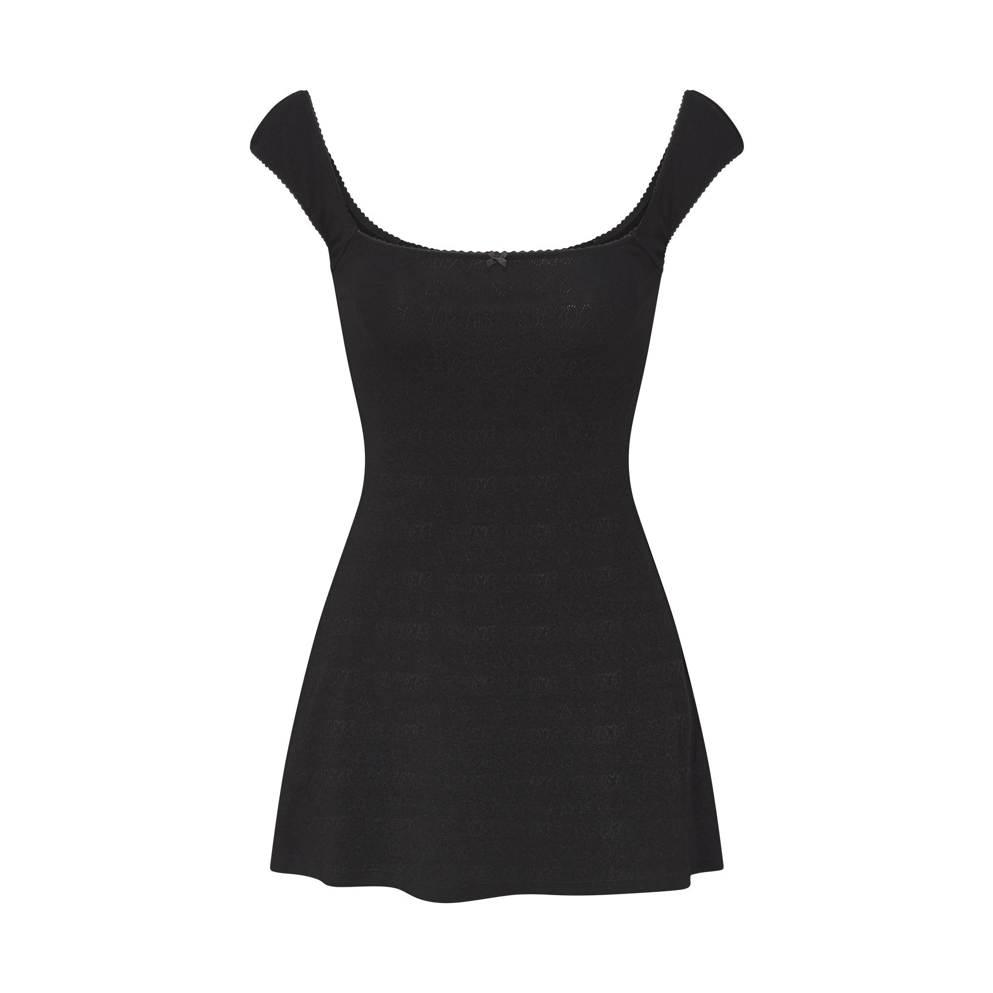 SKIMS LOGO POINTELLE MINI DRESS | SOOT - Sneaker Türkiye