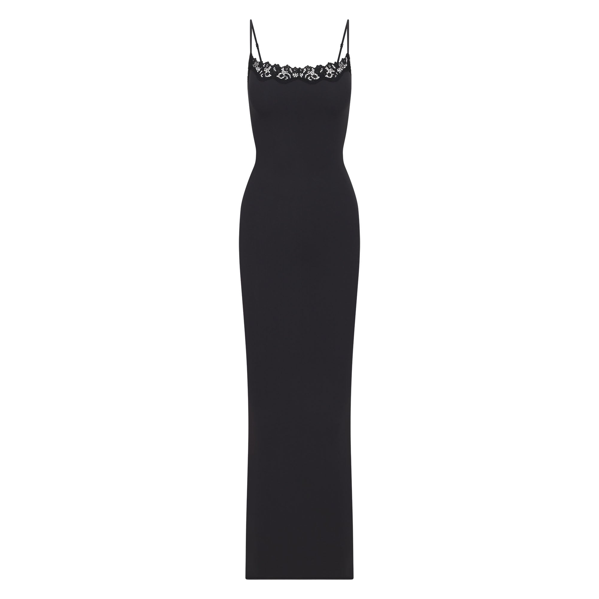 SKIMS FITS EVERYBODY LACE LONG SLIP DRESS | ONYX - Sneaker Türkiye