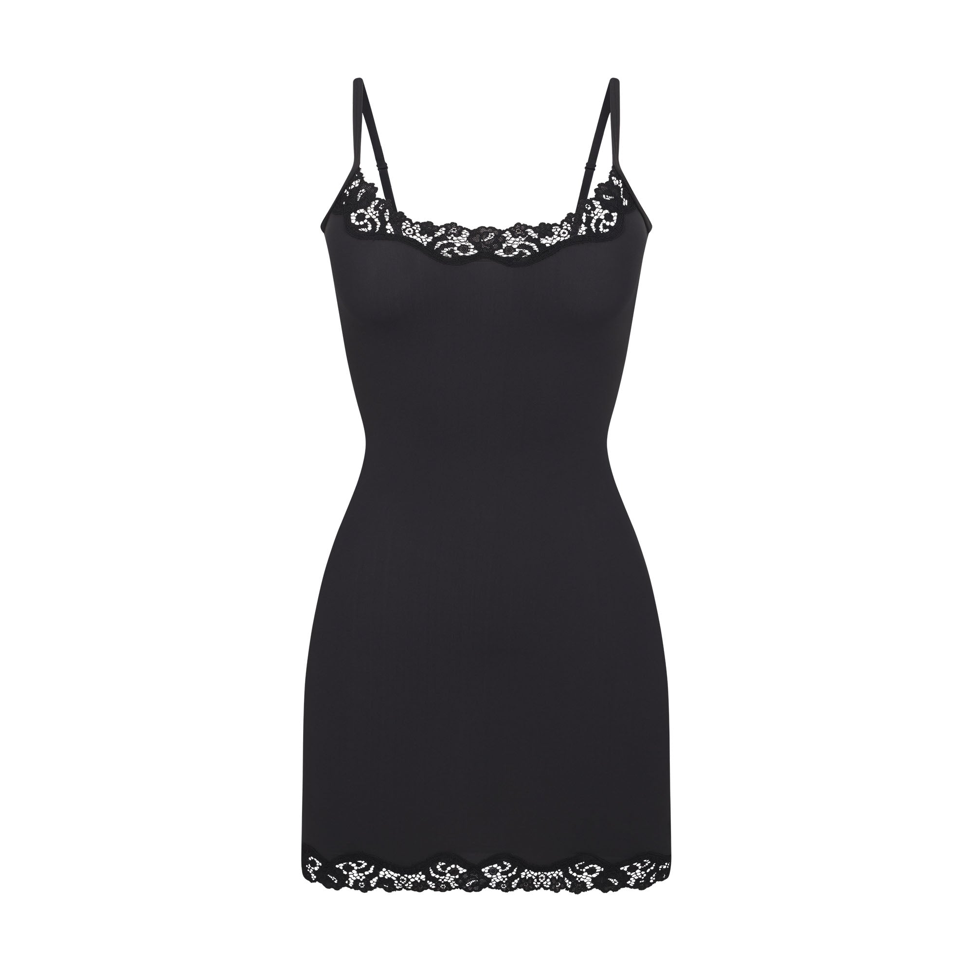 SKIMS FITS EVERYBODY LACE SLIP DRESS | ONYX - Sneaker Türkiye