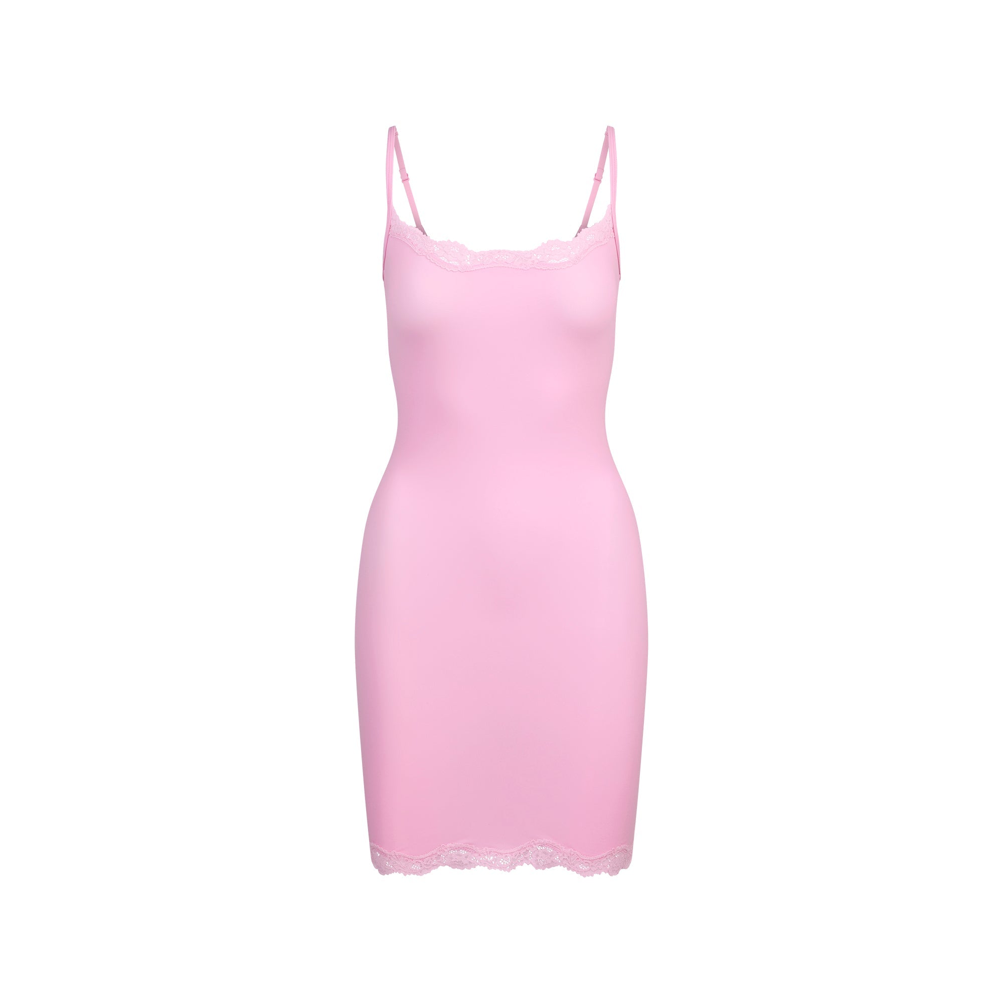 SKIMS FITS EVERYBODY LACE SLIP DRESS | BUBBLE GUM TONAL - Sneaker Türkiye