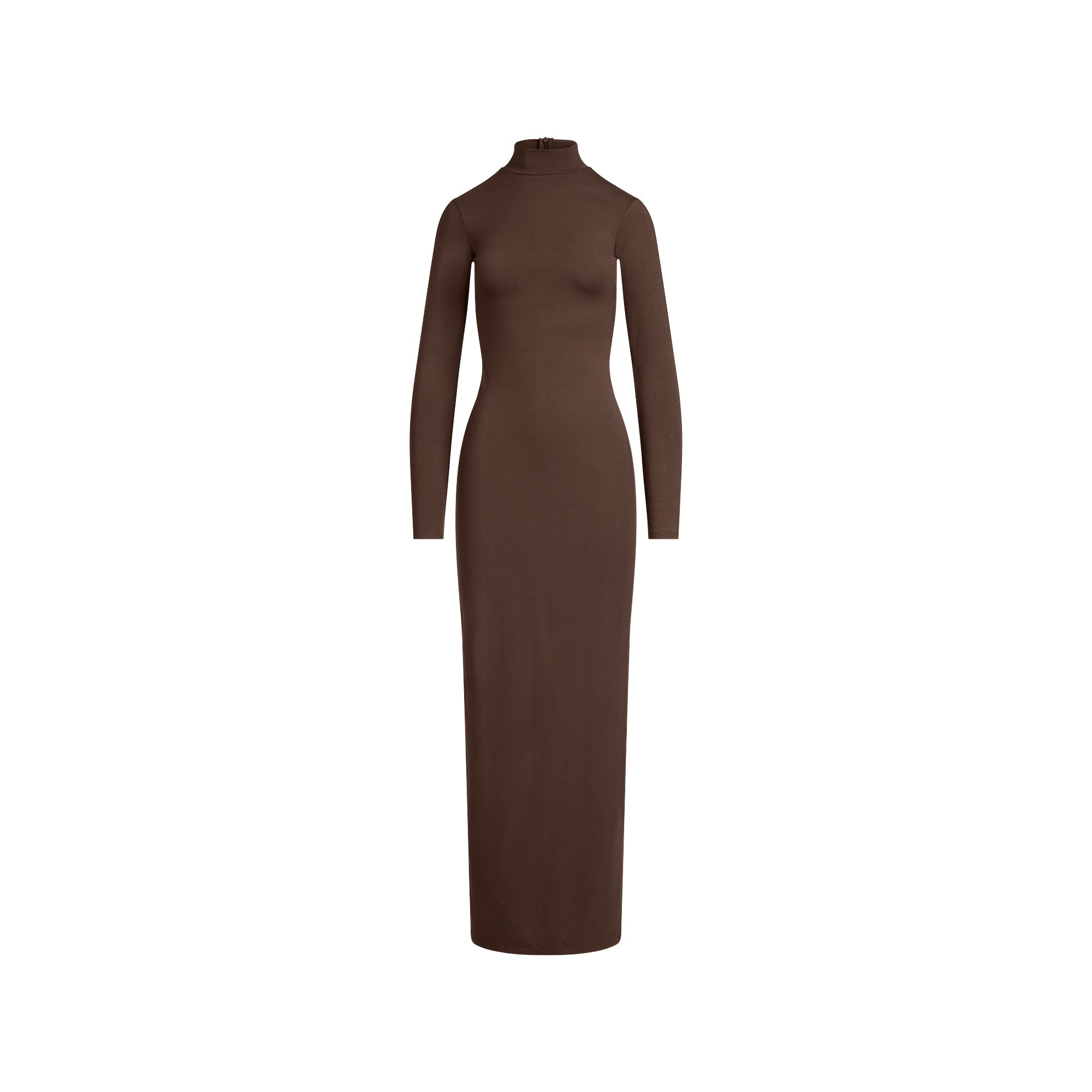 SKIMS SMOOTH LAYERS TURTLENECK LONG DRESS | ESPRESSO - Sneaker Türkiye