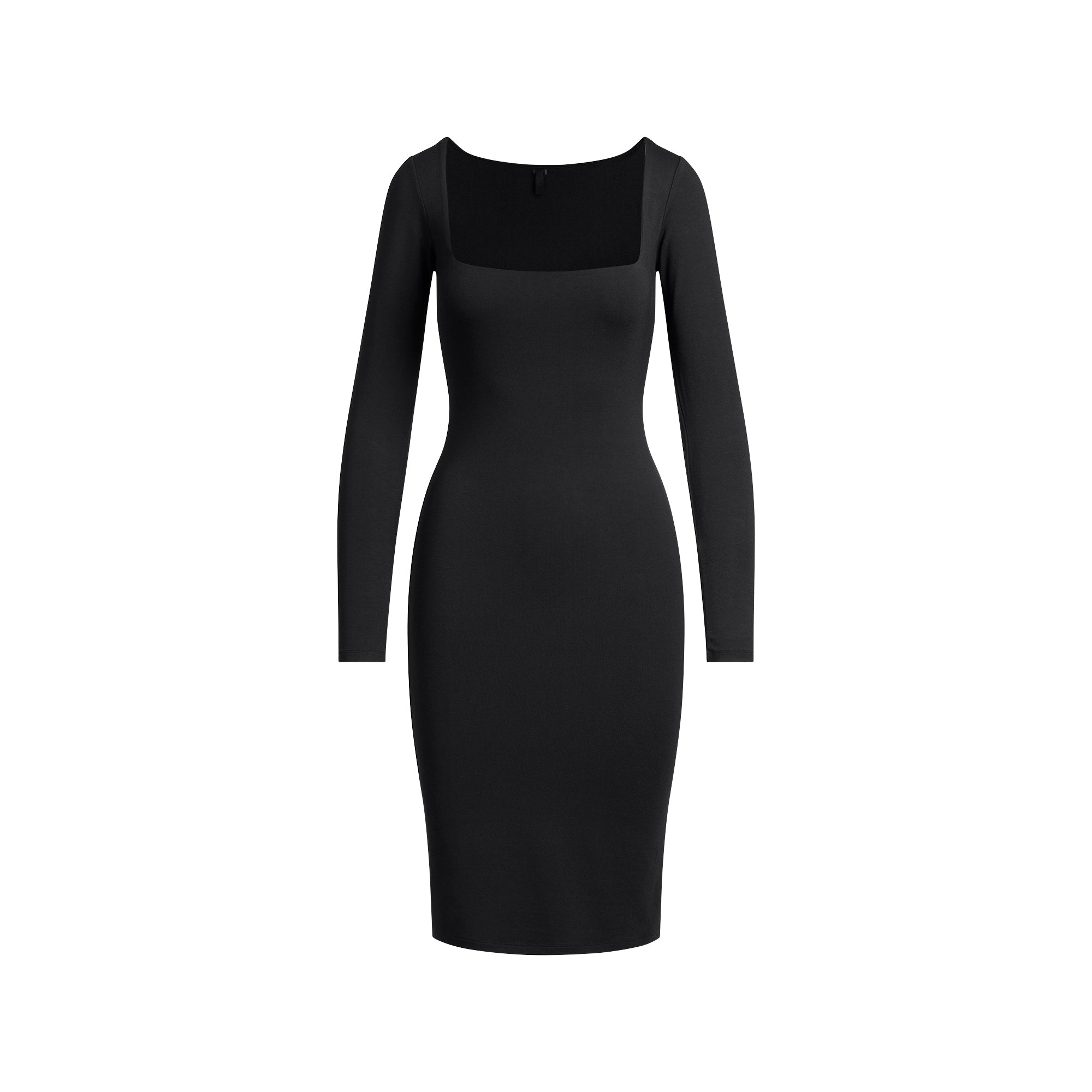 SKIMS SMOOTH LAYERS SQUARE NECK MIDI DRESS | OBSIDIAN - Sneaker Türkiye
