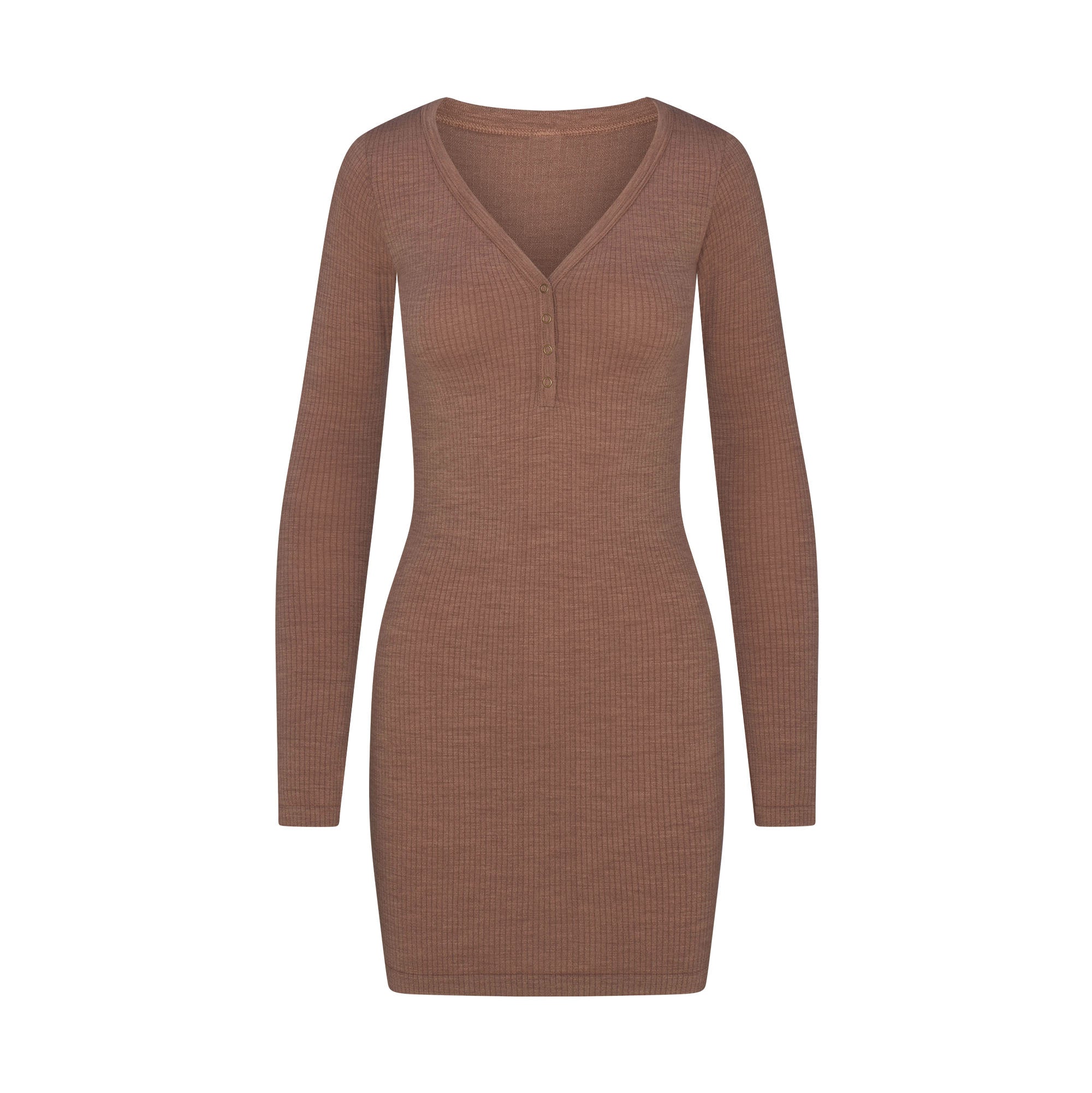 SKIMS WOOL RIB HENLEY DRESS | SIENNA - Sneaker Türkiye
