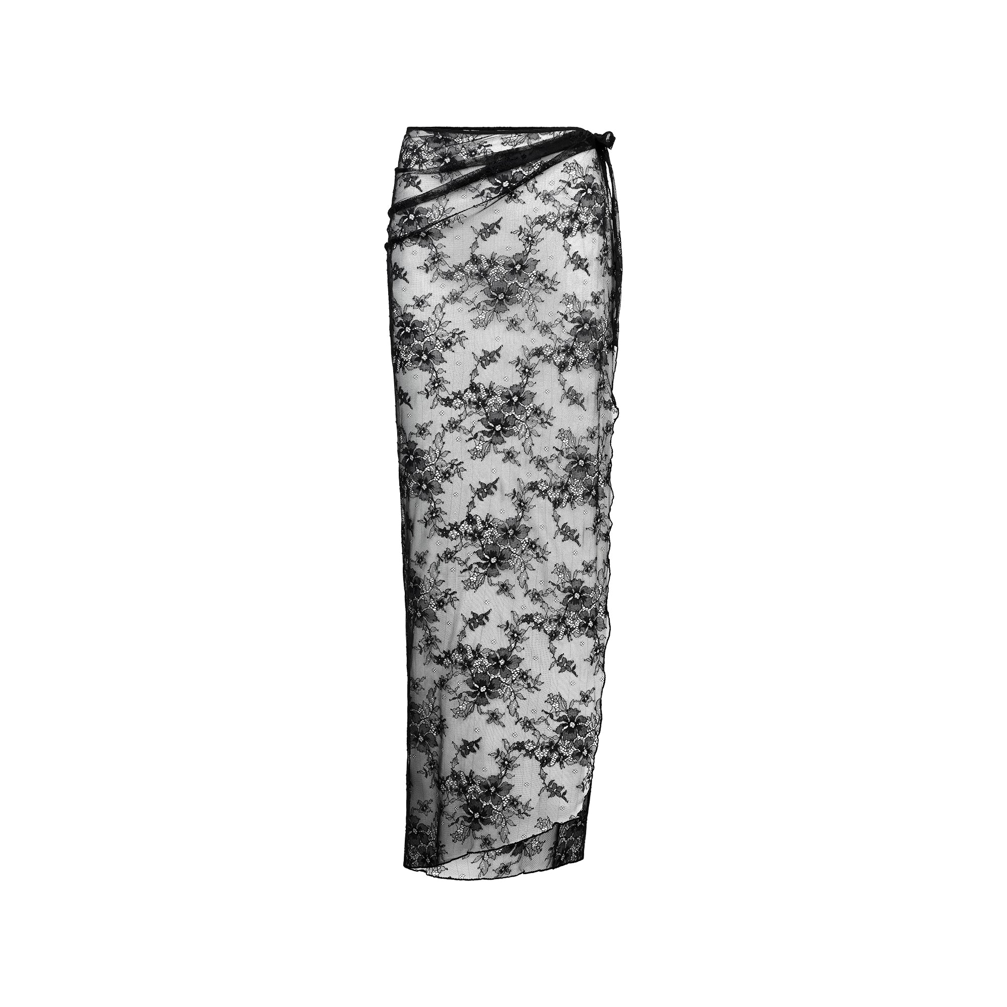 SKIMS ULTRA FINE LACE LONG TIE SKIRT | ONYX - Sneaker Türkiye