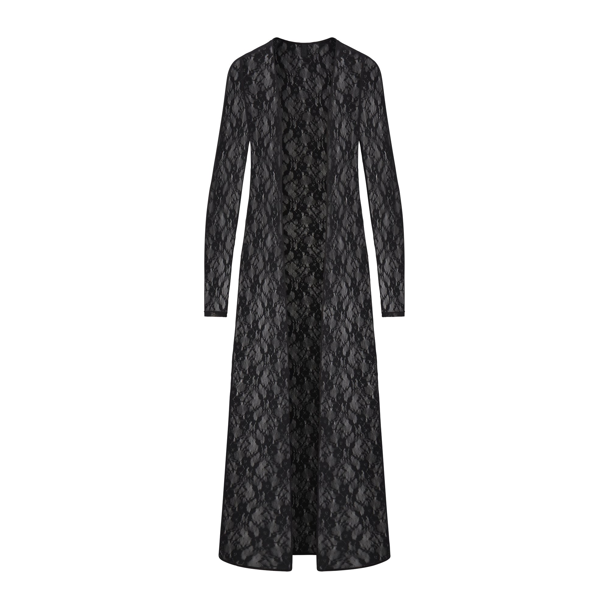SKIMS STRETCH LACE LONG ROBE | SOOT - Sneaker Türkiye