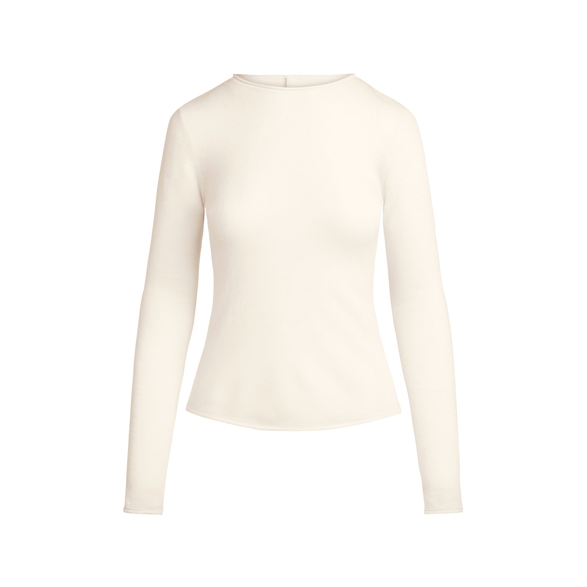 SKIMS FEATHERWEIGHT CASHMERE LONG SLEEVE TOP | EGRET - Sneaker Türkiye