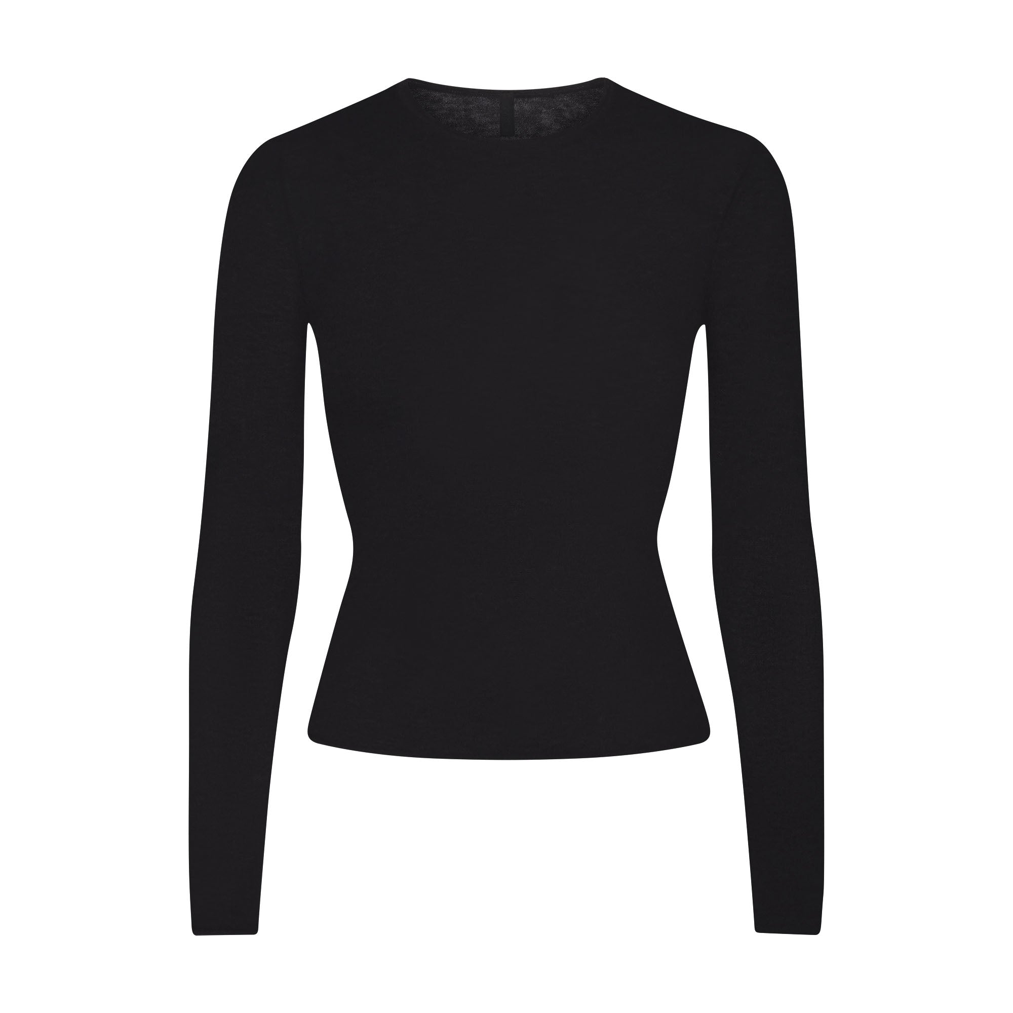 SKIMS FEATHERWEIGHT CASHMERE LONG SLEEVE TOP | ONYX - Sneaker Türkiye