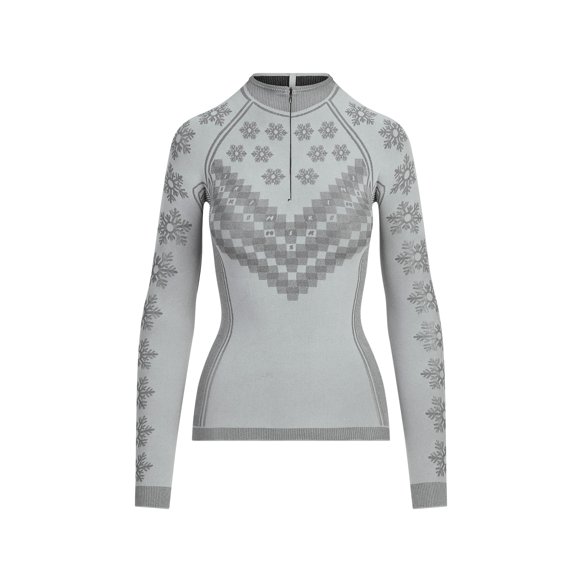 SKIMS FIRST LAYERS HALF ZIP LONG SLEEVE | MIRROR WINTER FAIR ISLE - Sneaker Türkiye