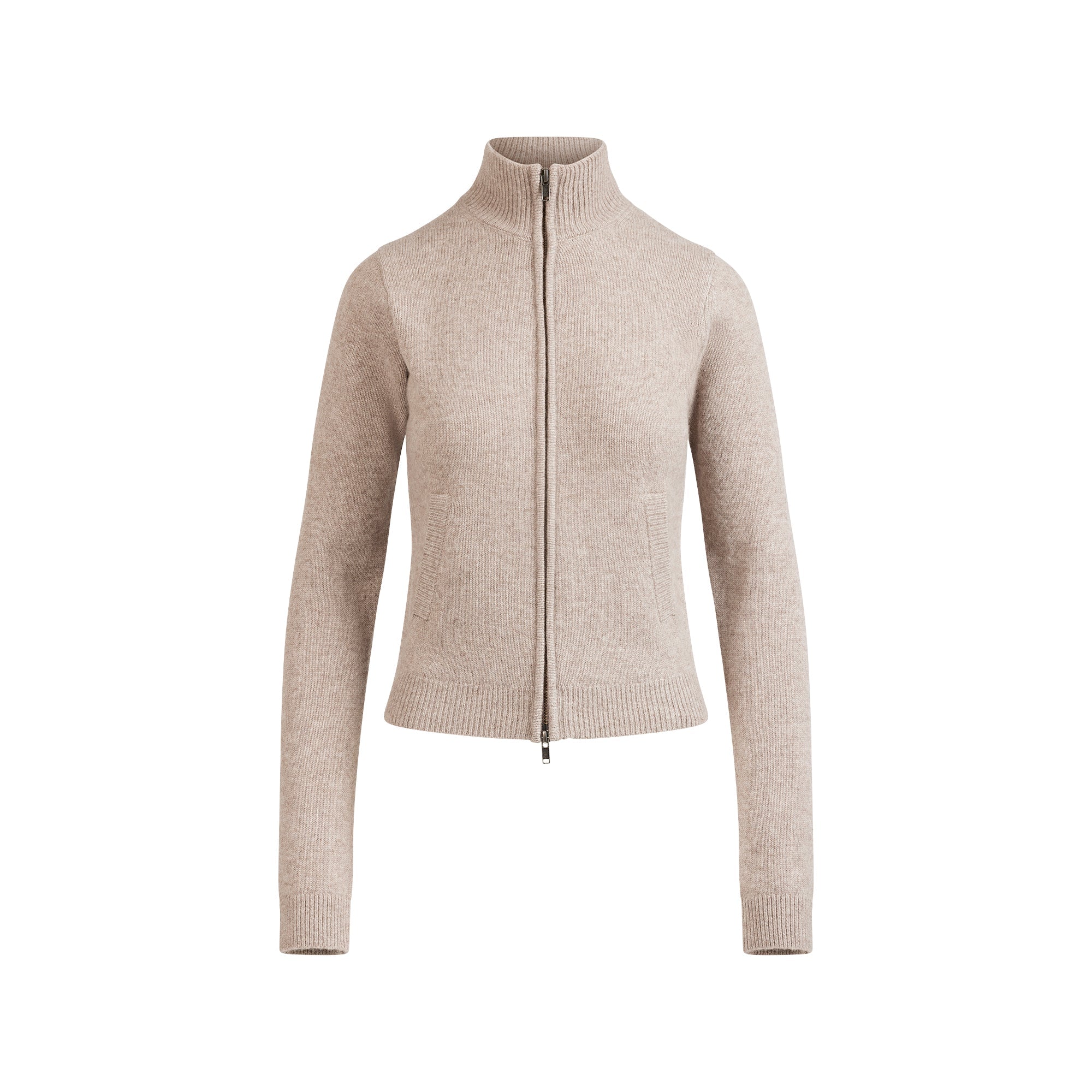 SKIMS WOOL CASHMERE ZIP UP MOCK NECK SWEATER | LINEN - Sneaker Türkiye