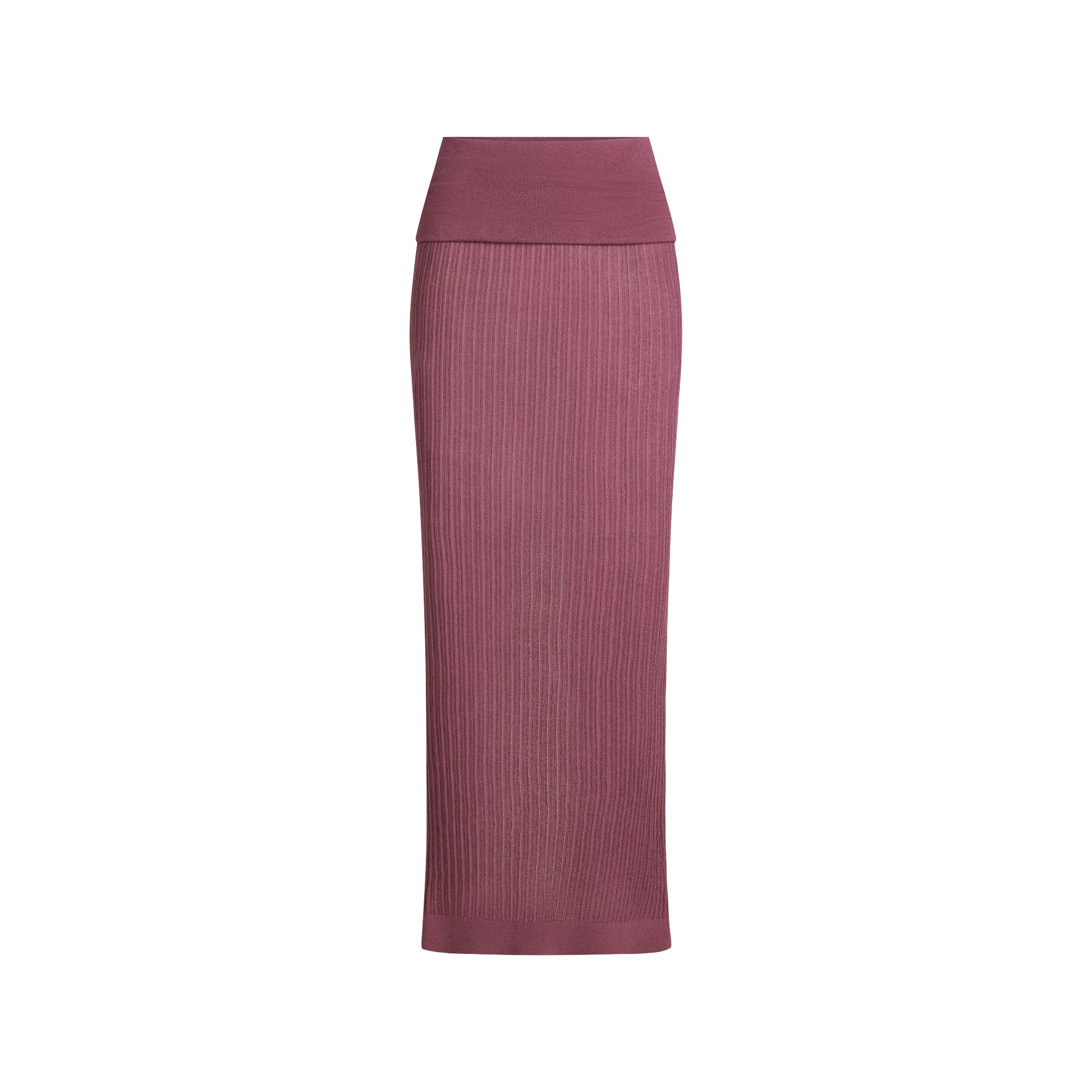 SKIMS SHEER KNIT FOLDOVER LONG SKIRT | BEET - Sneaker Türkiye