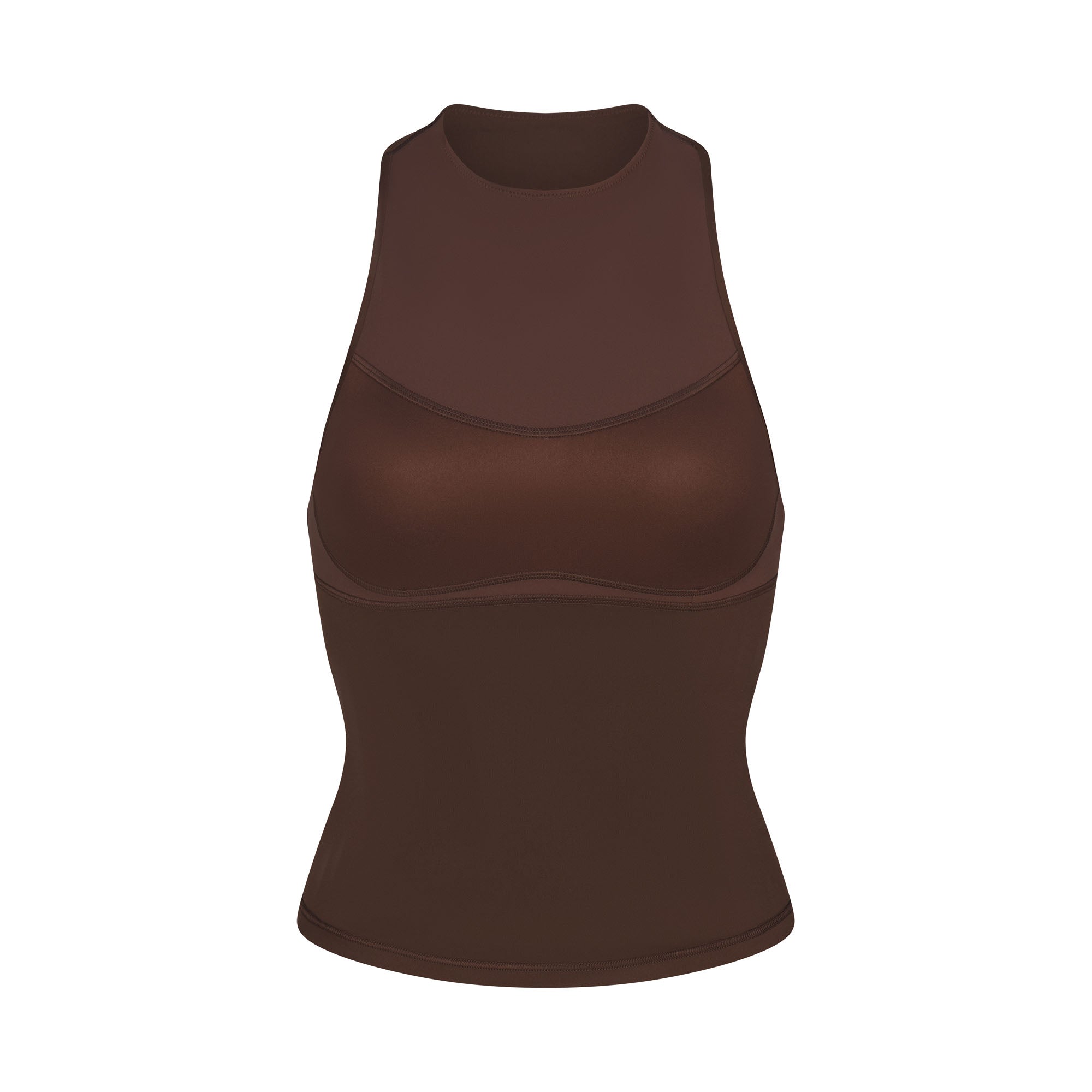 NikeSKIMS MATTE MOCK NECK RACER TANK | DARK SEPIA - Sneaker Türkiye
