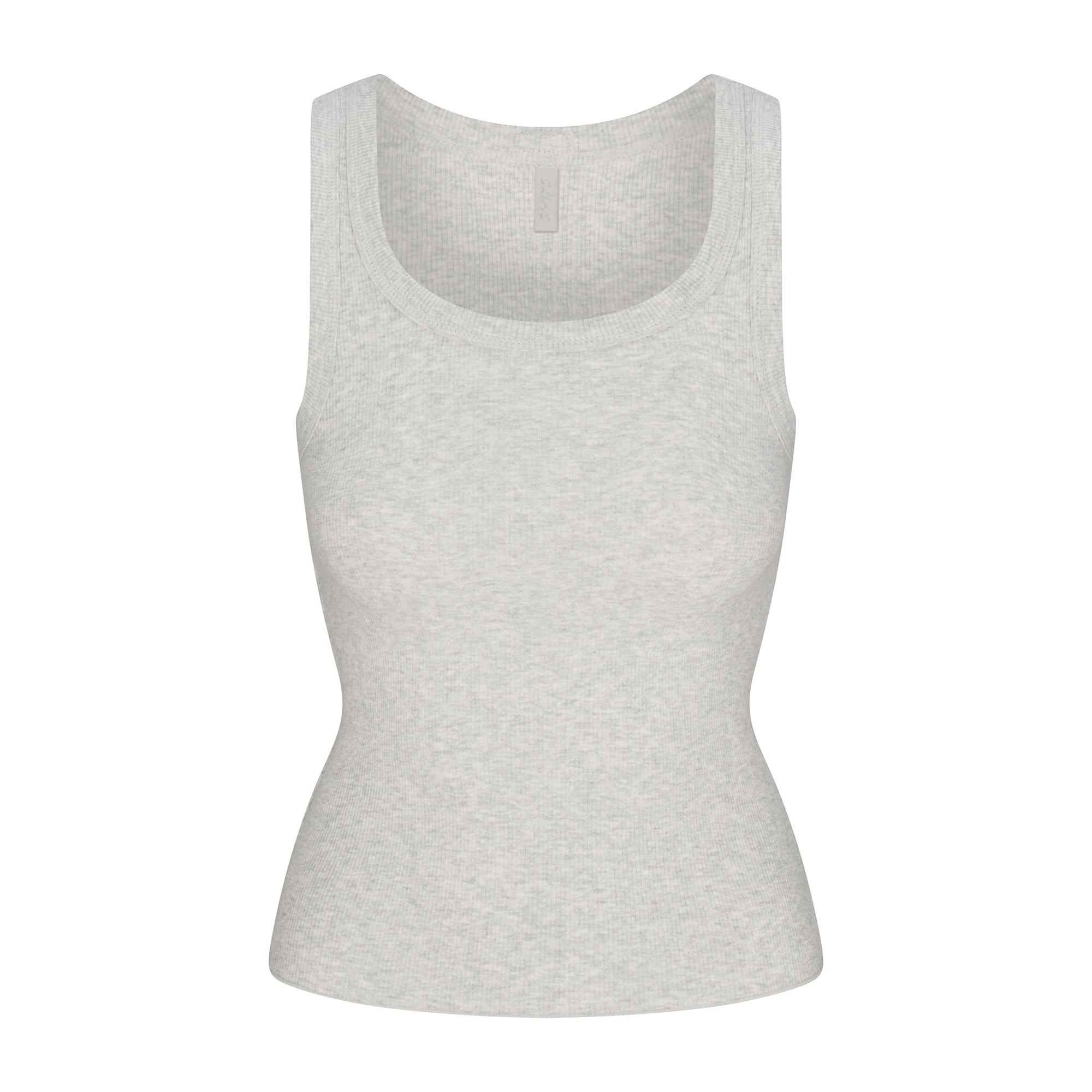 SKIMS COTTON RIB SCOOP NECK TANK | LIGHT HEATHER GREY - Sneaker Türkiye