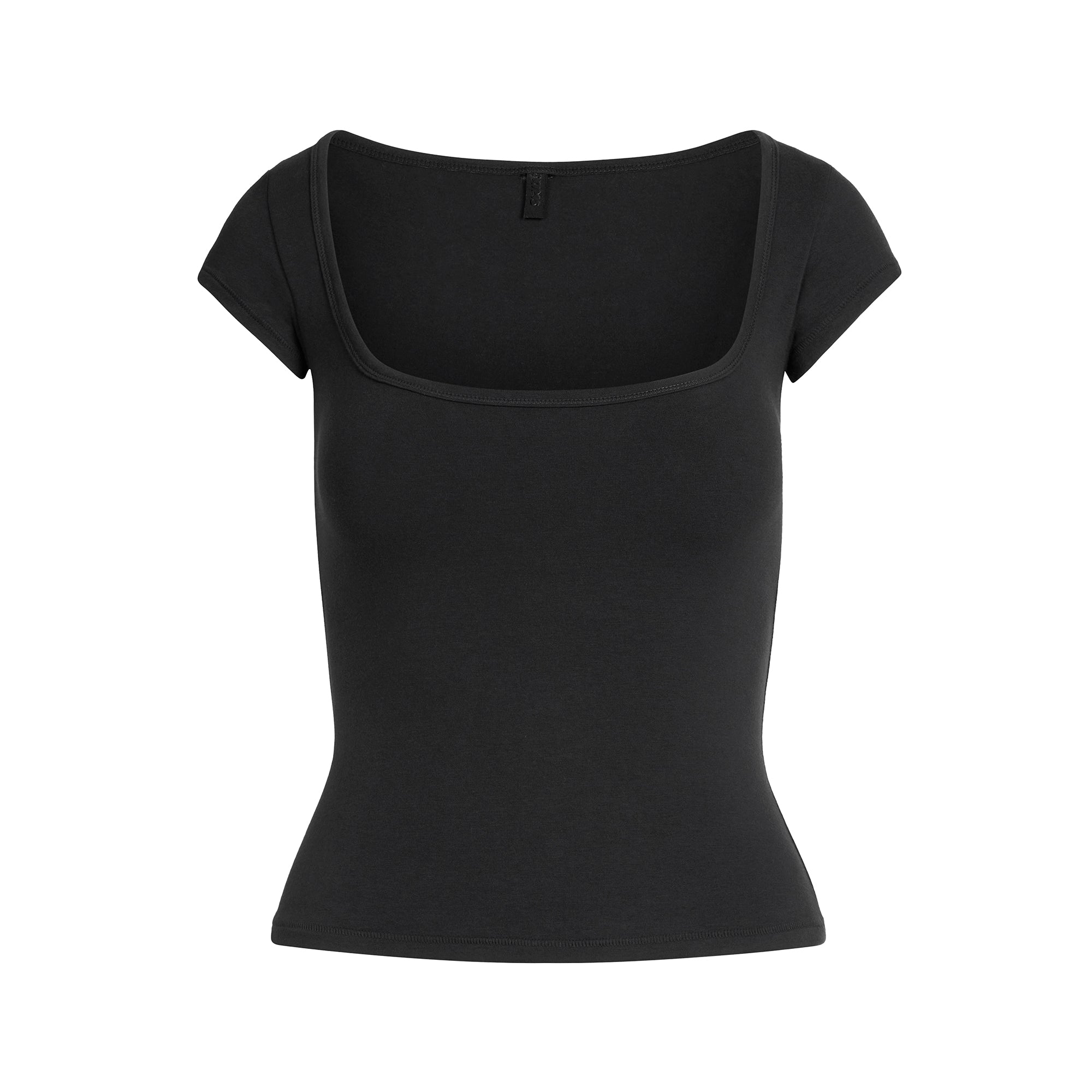 SKIMS COTTON JERSEY SCOOP NECK T-SHIRT | SOOT - Sneaker Türkiye