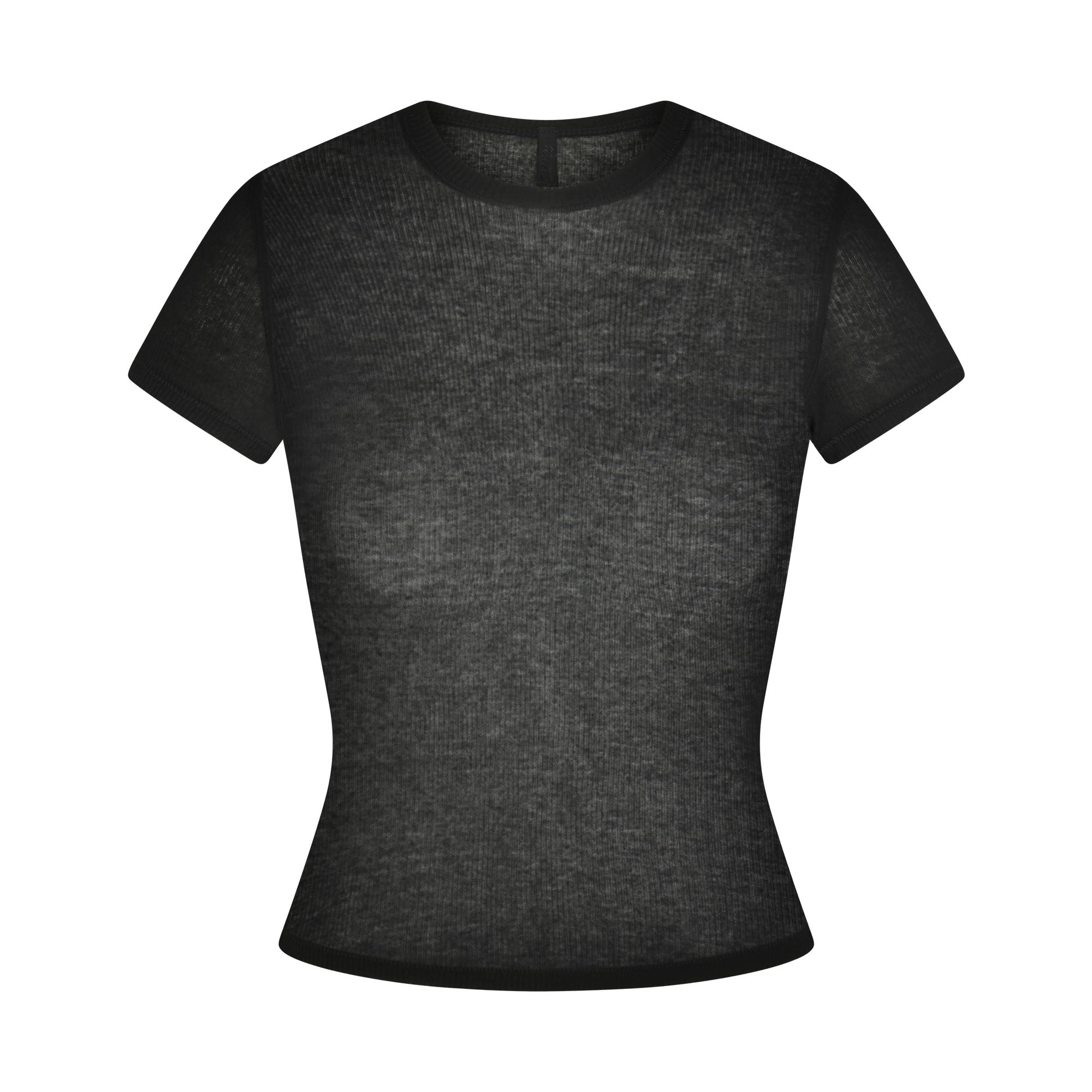 SKIMS SHEER RIB T-SHIRT | SOOT - Sneaker Türkiye