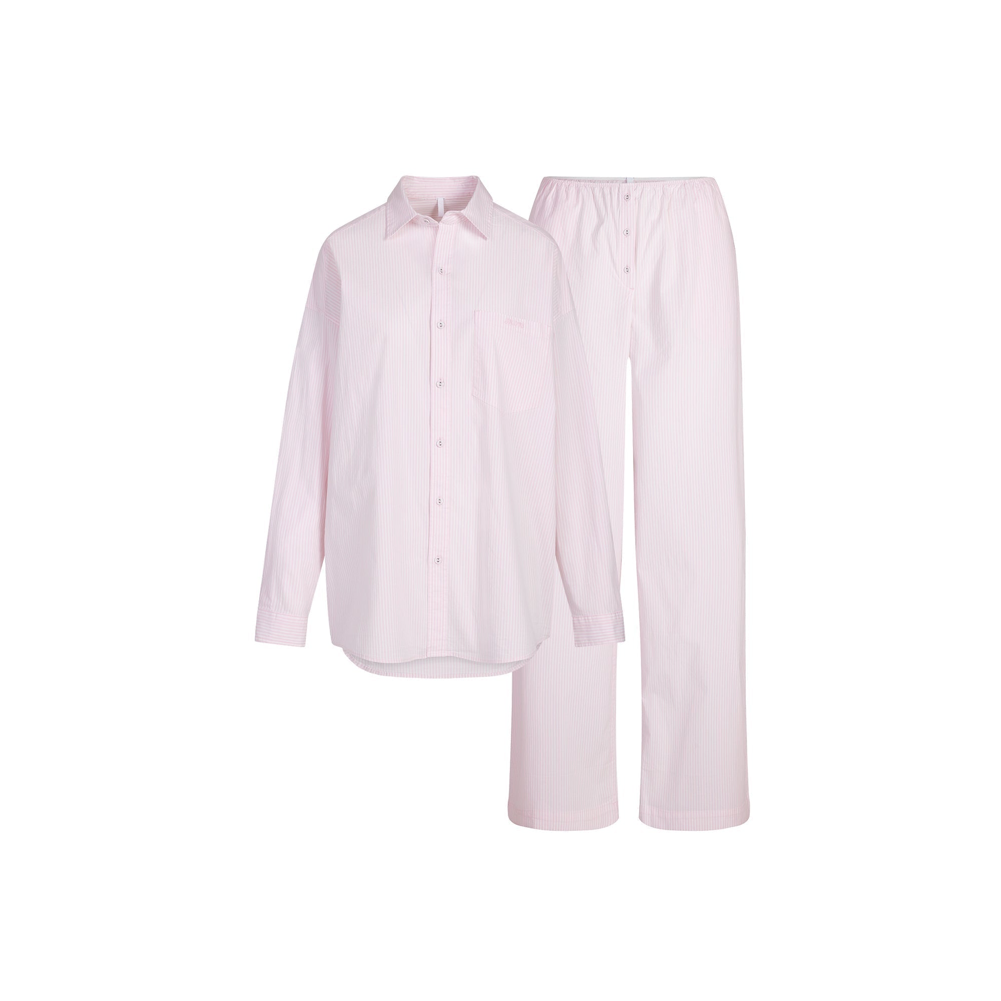 SKIMS COTTON POPLIN OVERBedenD SLEEP SET | CHERRY BLOSSOM STRIPE - Sneaker Türkiye