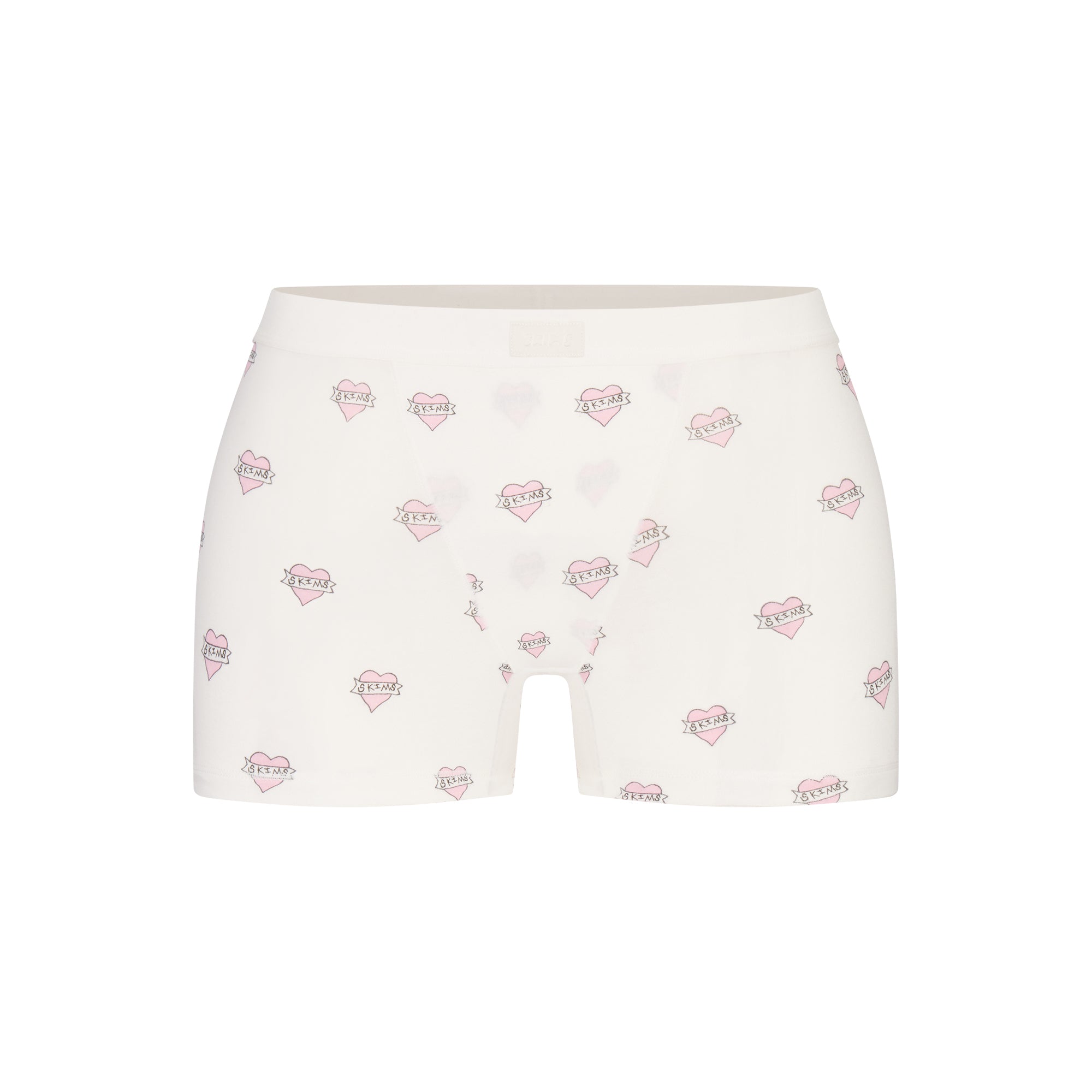 SKIMS BOYFRIEND LONG SLEEVE T-SHIRT AND SHORT BOXER SET | MARBLE HEART BANNER - Sneaker Türkiye