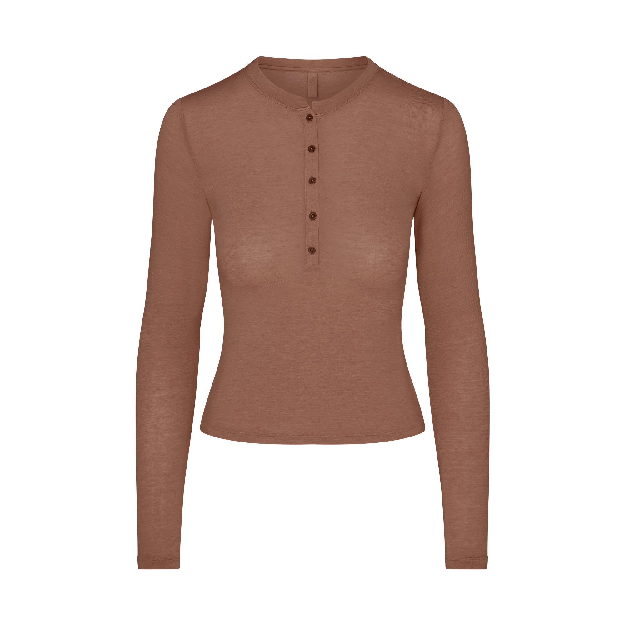 SKIMS SHEER MODAL CREWNECK HENLEY | SIENNA - Sneaker Türkiye