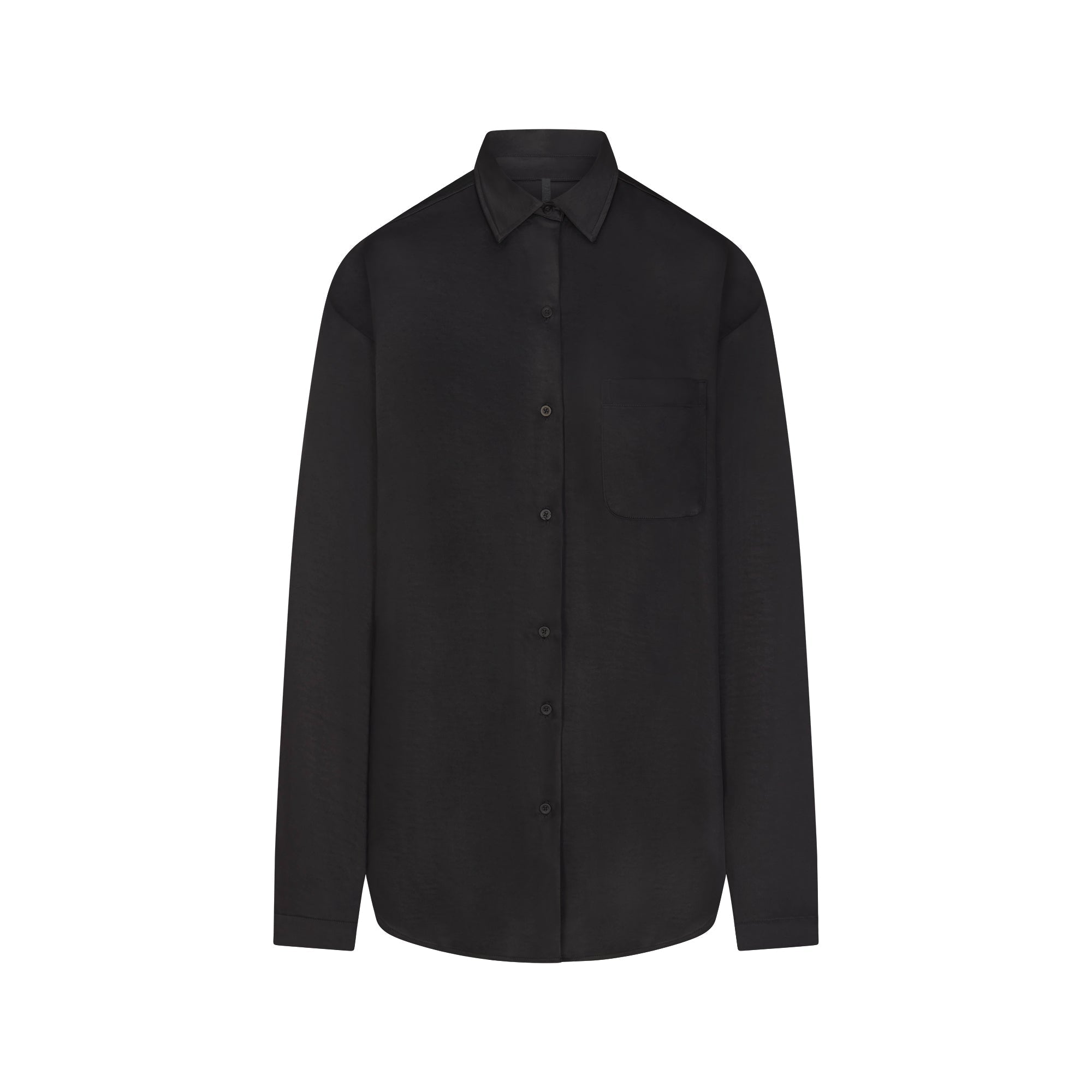 SKIMS LIGHTWEIGHT SATIN OVERBedenD SHIRT | OBSIDIAN - Sneaker Türkiye