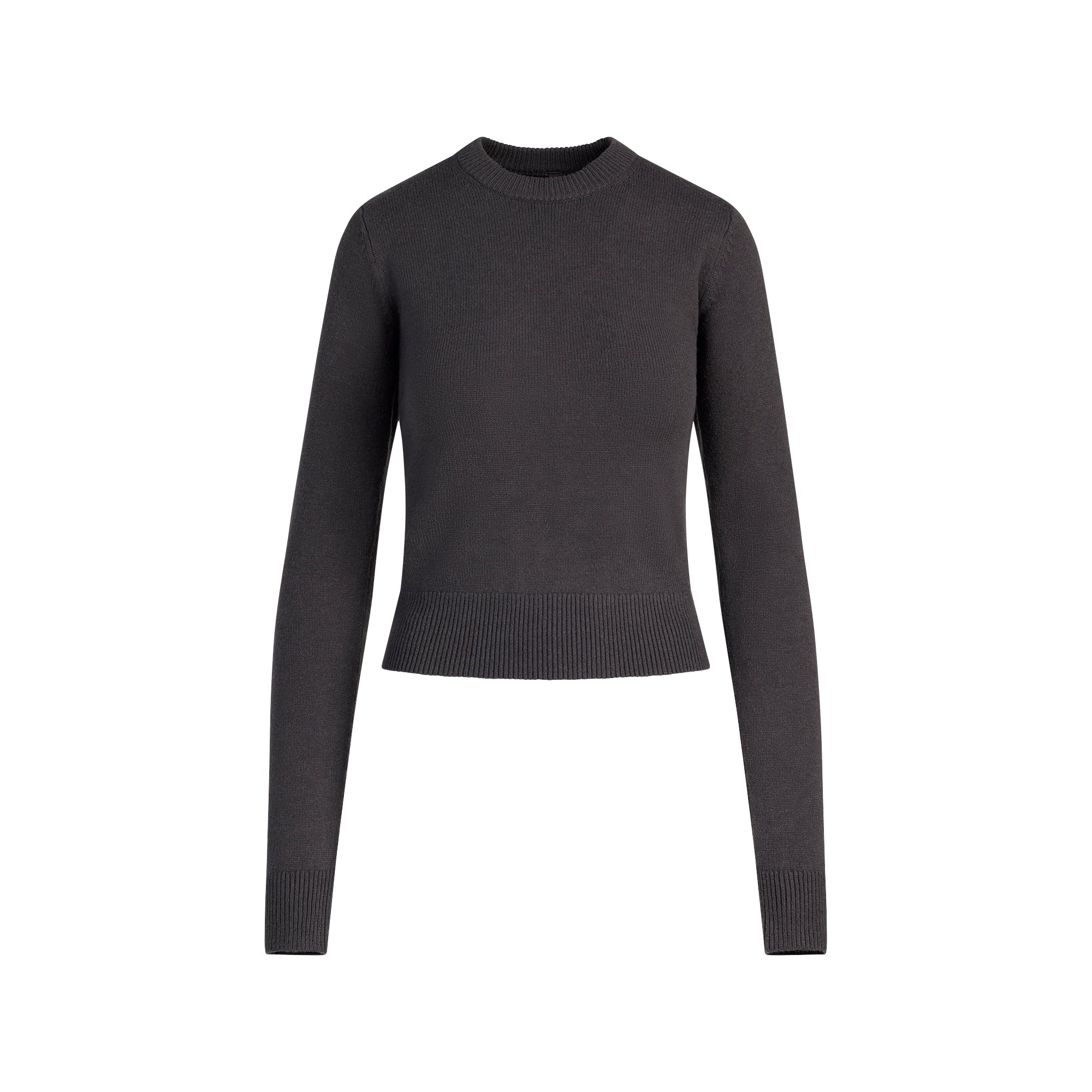 SKIMS SWEATER KNITS RIBBED LONG SLEEVE FITTED CREW NECK | ASH - Sneaker Türkiye