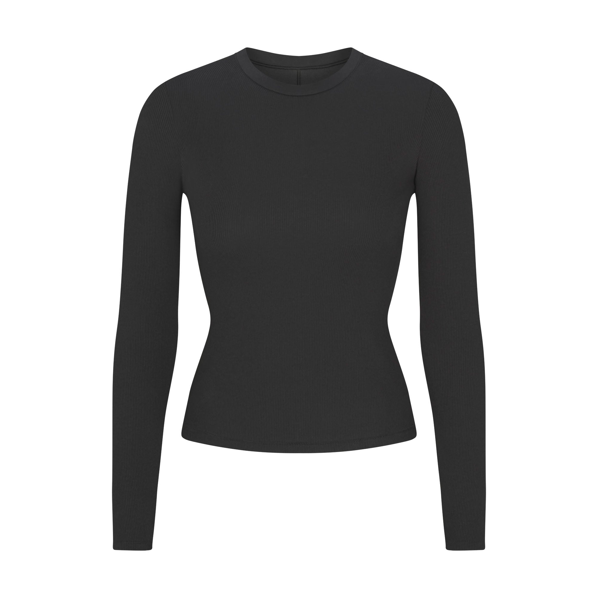 SKIMS COTTON RIB LONG SLEEVE T-SHIRT | SOOT - Sneaker Türkiye