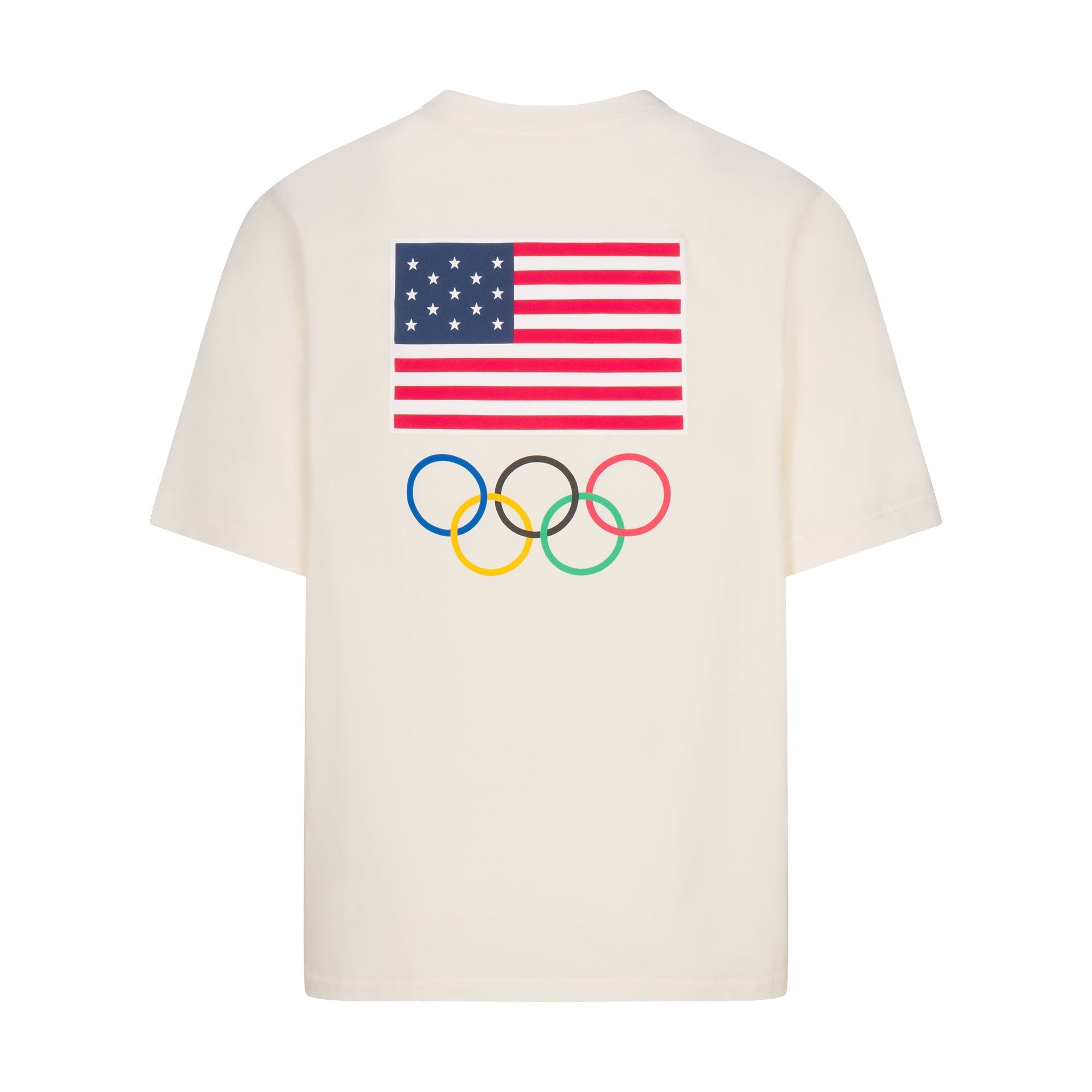 SKIMS FOR TEAM USA JERSEY SLEEP MENS OLYMPIC T-SHIRT | ECRU - Sneaker Türkiye