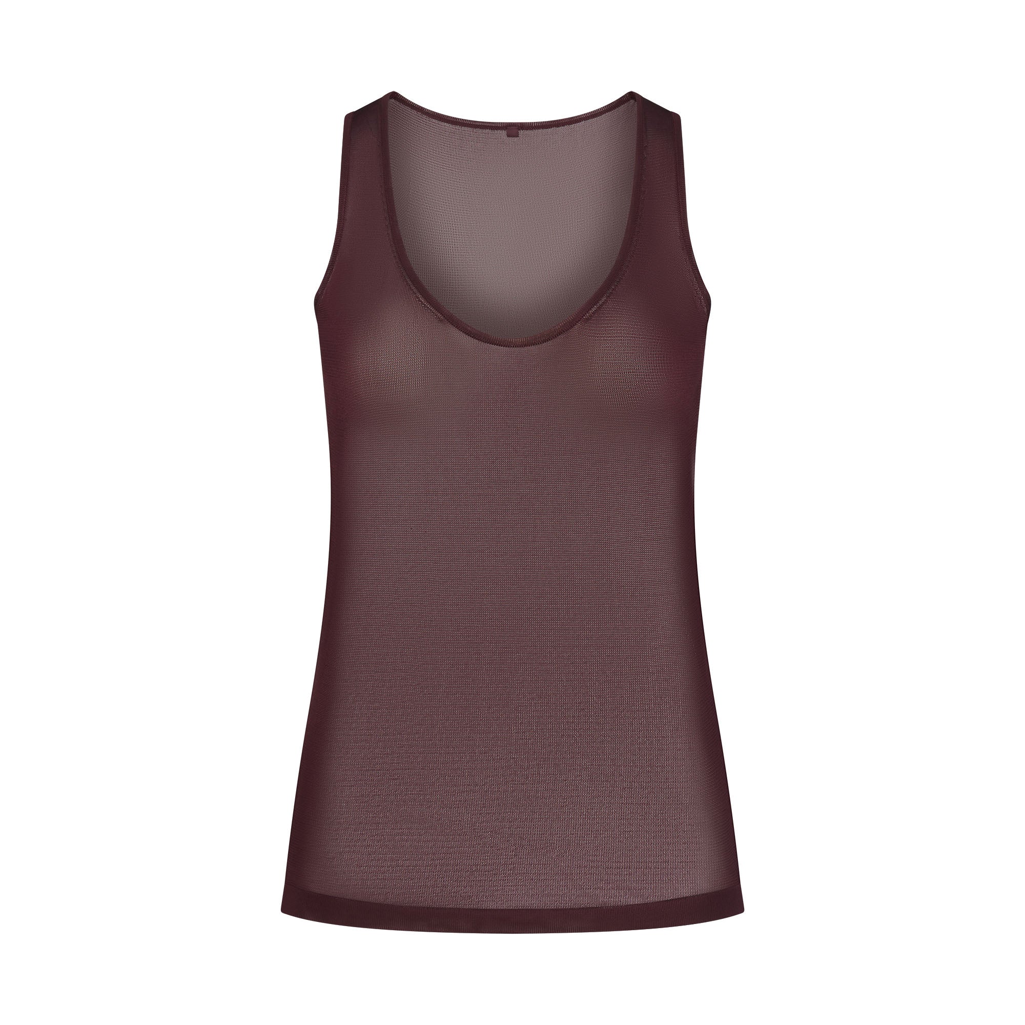SKIMS SLINKY KNIT SCOOP LONG TANK | CURRANT - Sneaker Türkiye