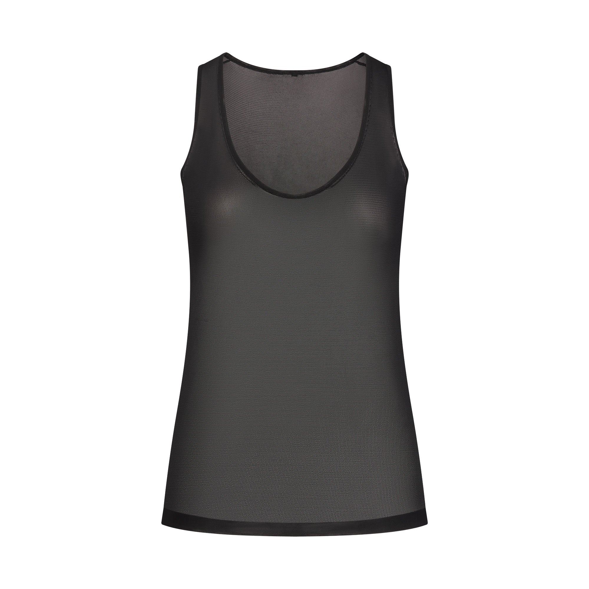 SKIMS SLINKY KNIT SCOOP LONG TANK | OBSIDIAN - Sneaker Türkiye