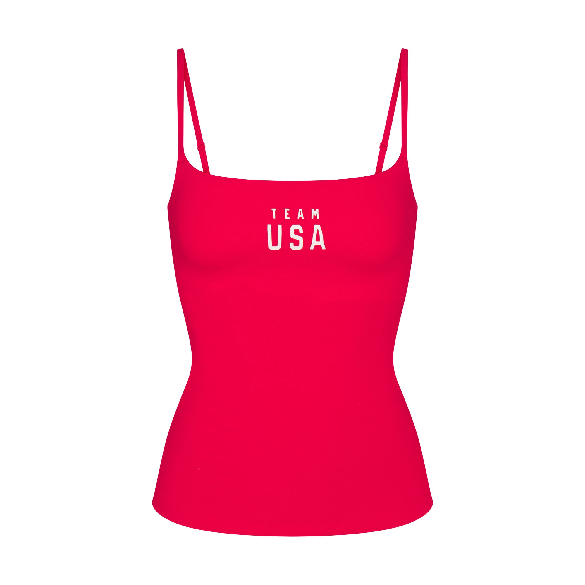 SKIMS FOR TEAM USA COTTON JERSEY PARALYMPIC CAMI | RED - Sneaker Türkiye