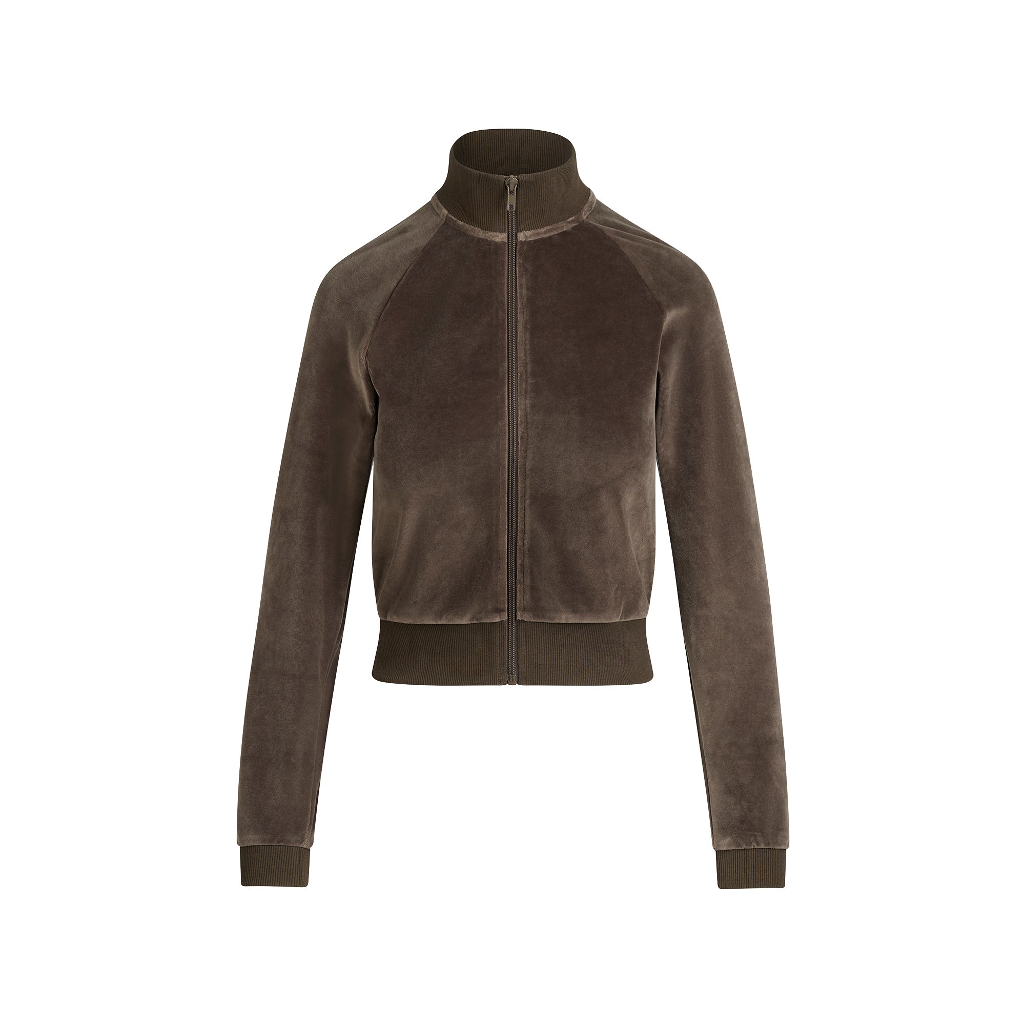 SKIMS VELOUR SHRUNKEN TRACK JACKET | DARK SEPIA - Sneaker Türkiye