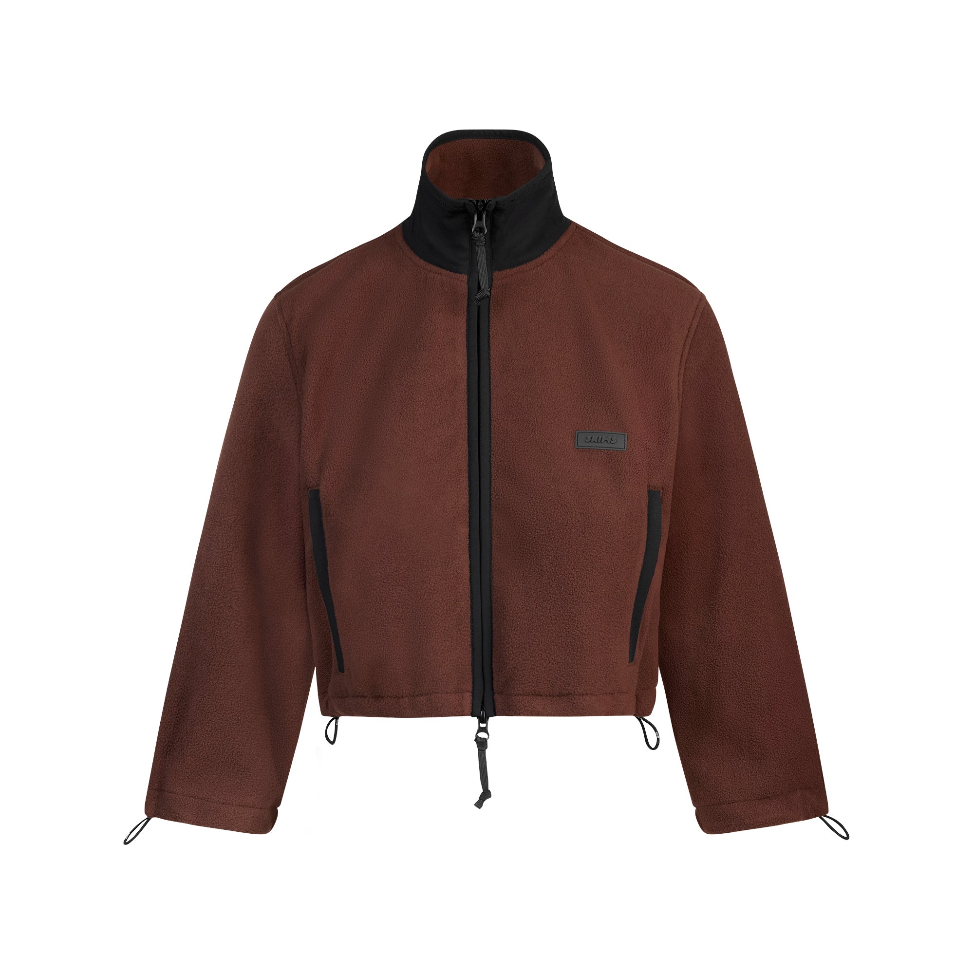 SKIMS OUTDOOR FLEECE CROPPED 3/4 SLEEVE JACKET | COCOA - Sneaker Türkiye