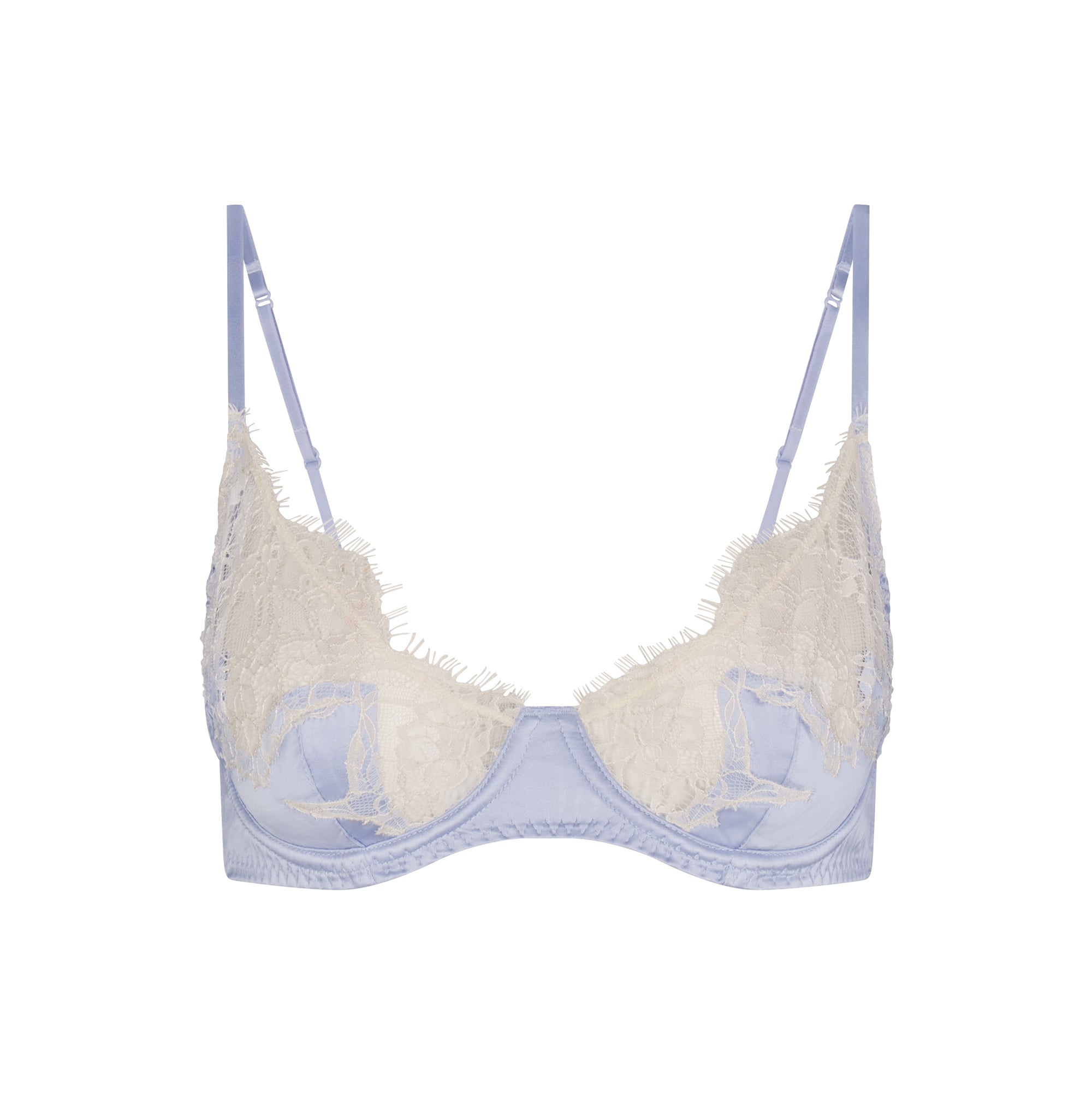 SKIMS SILK LACE UNLINED DEMI BRA | PERIWINKLE CONTRAST - Sneaker Türkiye