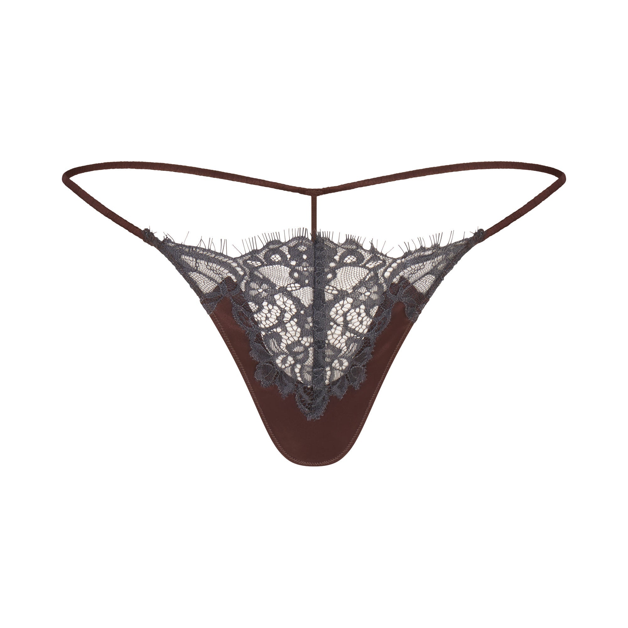 SKIMS SILK LACE STRING THONG | ESPRESSO CONTRAST - Sneaker Türkiye