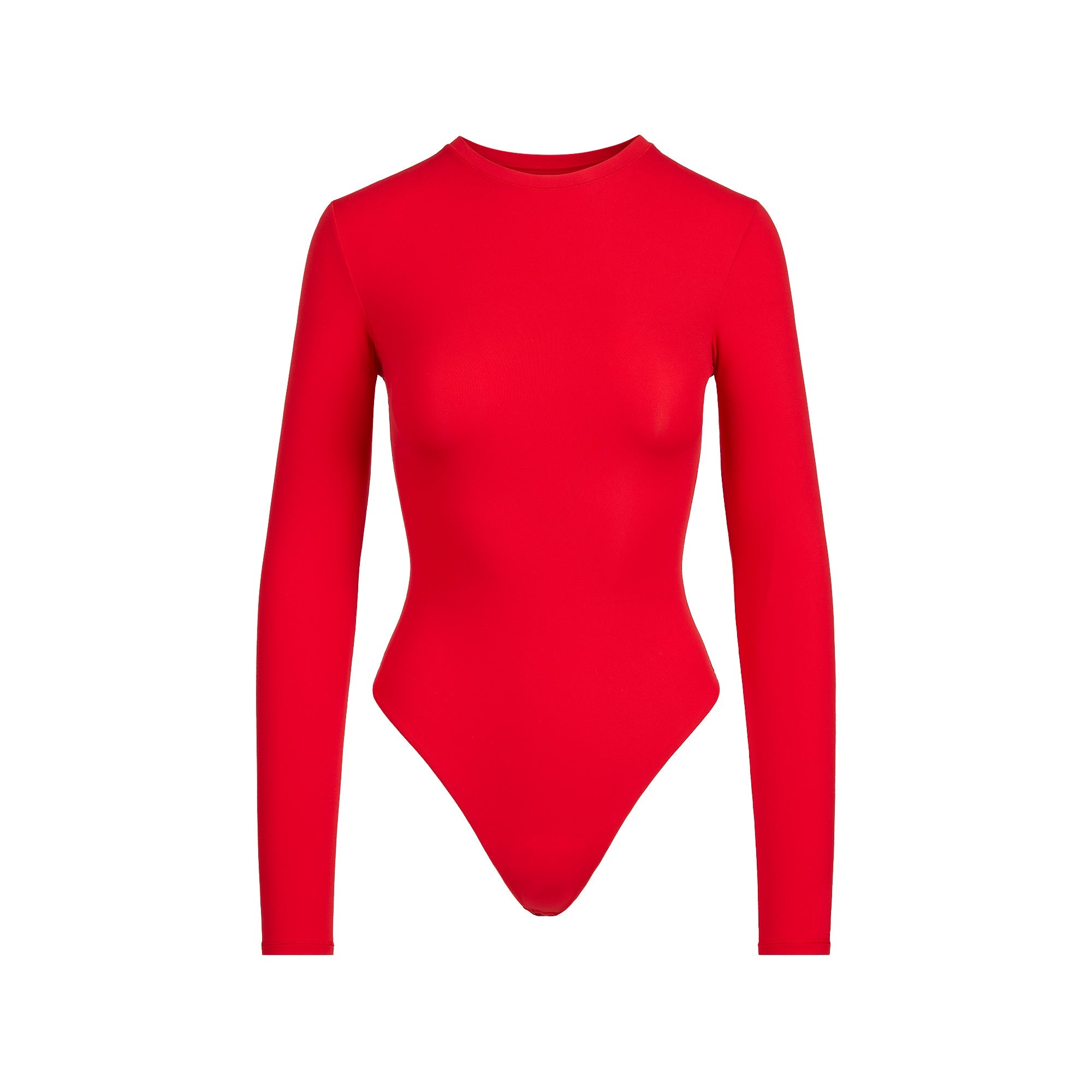 SKIMS FITS EVERYBODY LONG SLEEVE CREW NECK BODYSUIT | CHERRY - Sneaker Türkiye