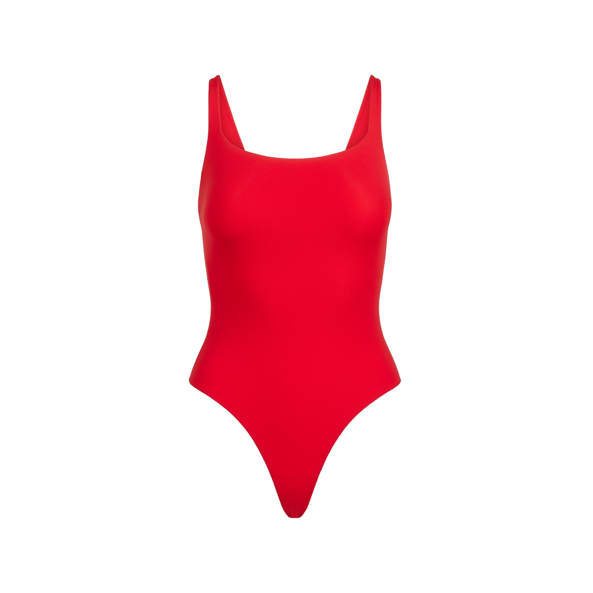 SKIMS FITS EVERYBODY SQUARE NECK BODYSUIT | CHERRY - Sneaker Türkiye
