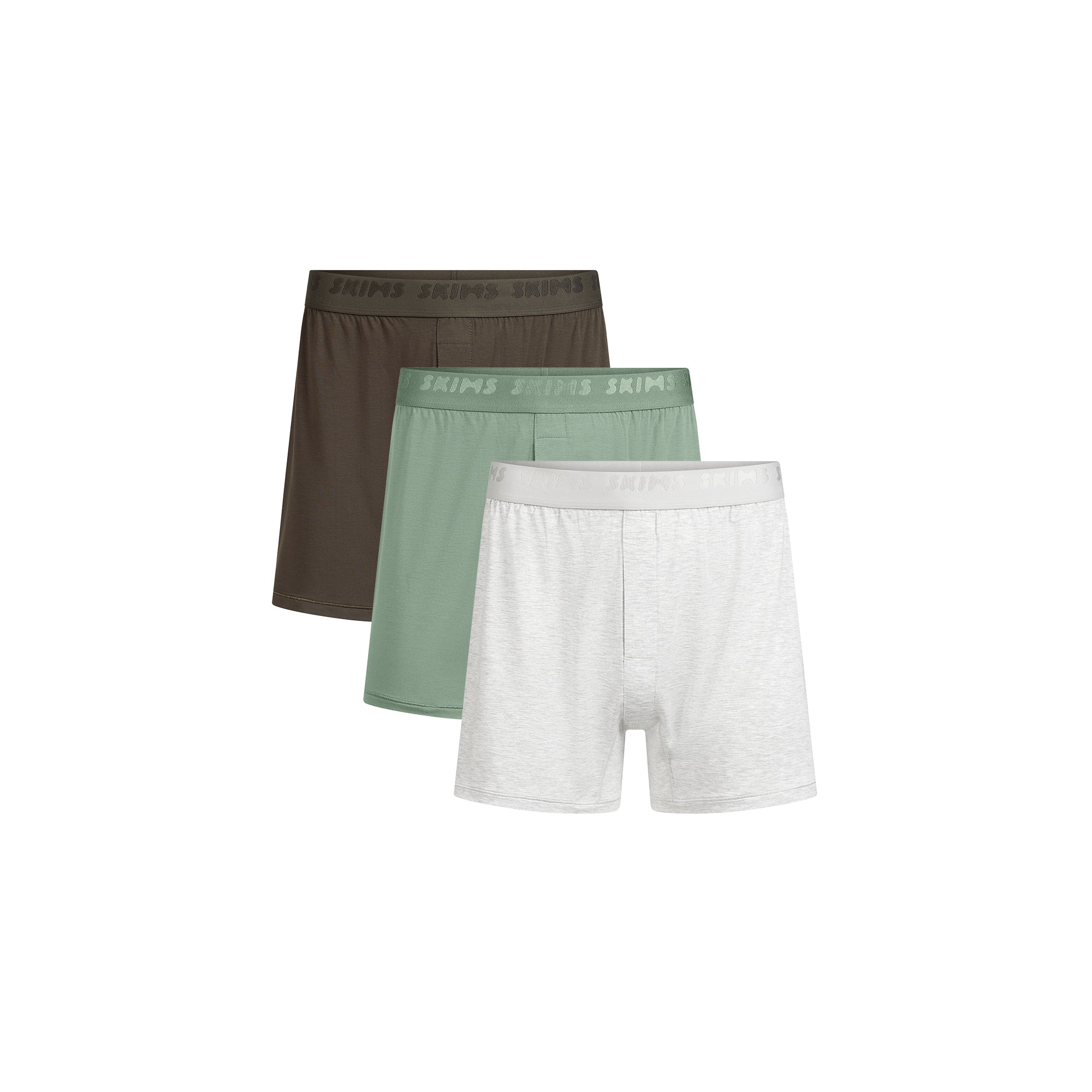SKIMS STRETCH MENS KNIT BOXER 3-PACK | LAUREL MULTI - Sneaker Türkiye
