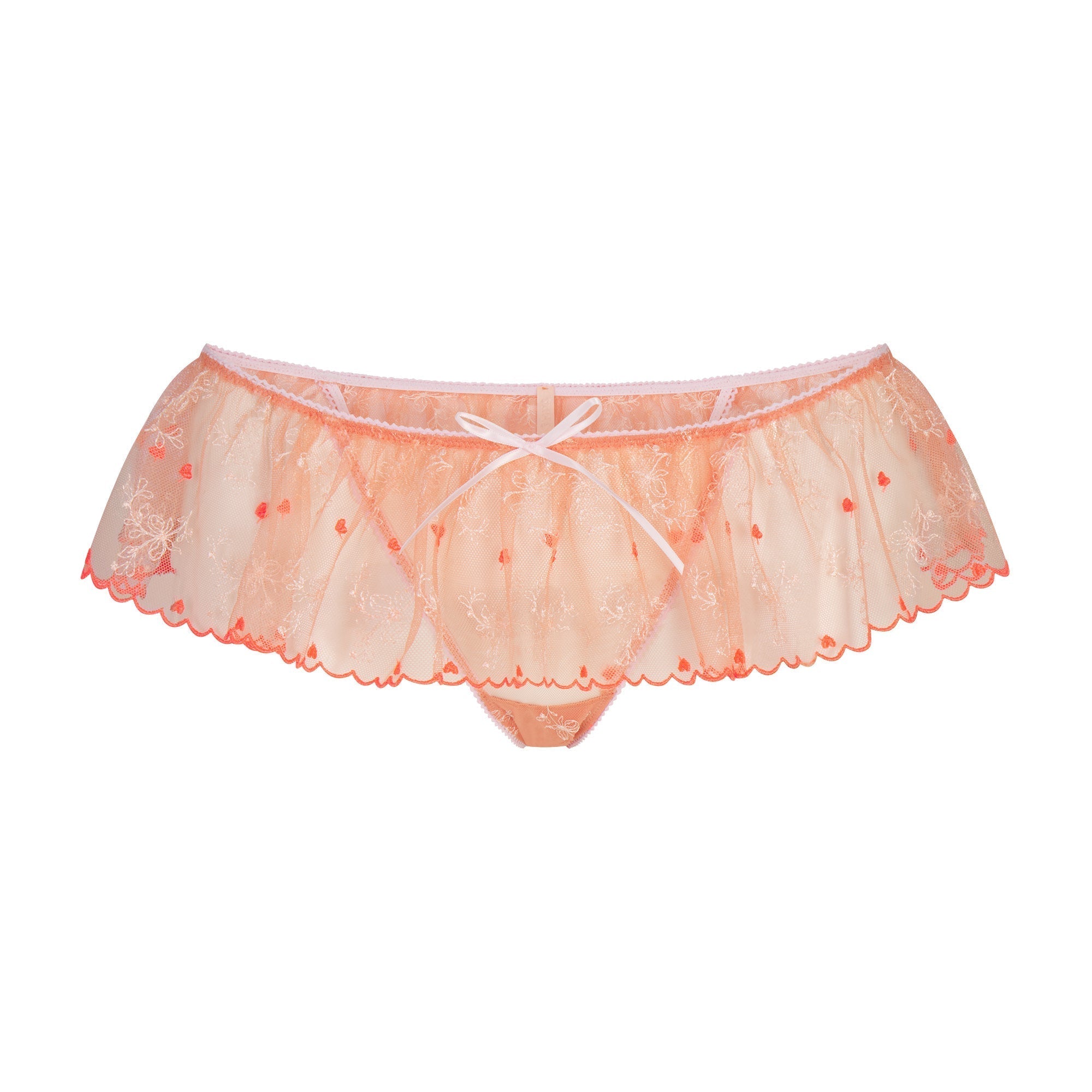 SKIMS EMBROIDERED TULLE SKIRT BIKINI | GUAVA HEART TULLE - Sneaker Türkiye
