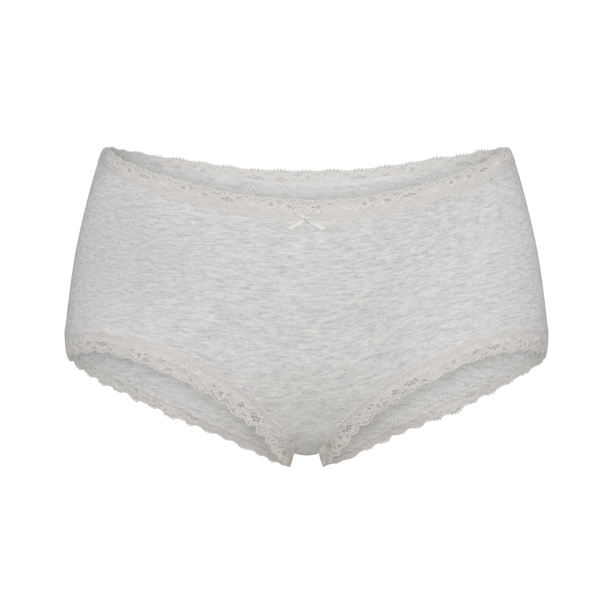 SKIMS LIGHTWEIGHT COTTON POINTELLE LACE BOY SHORT | LIGHT HEATHER GREY - Sneaker Türkiye