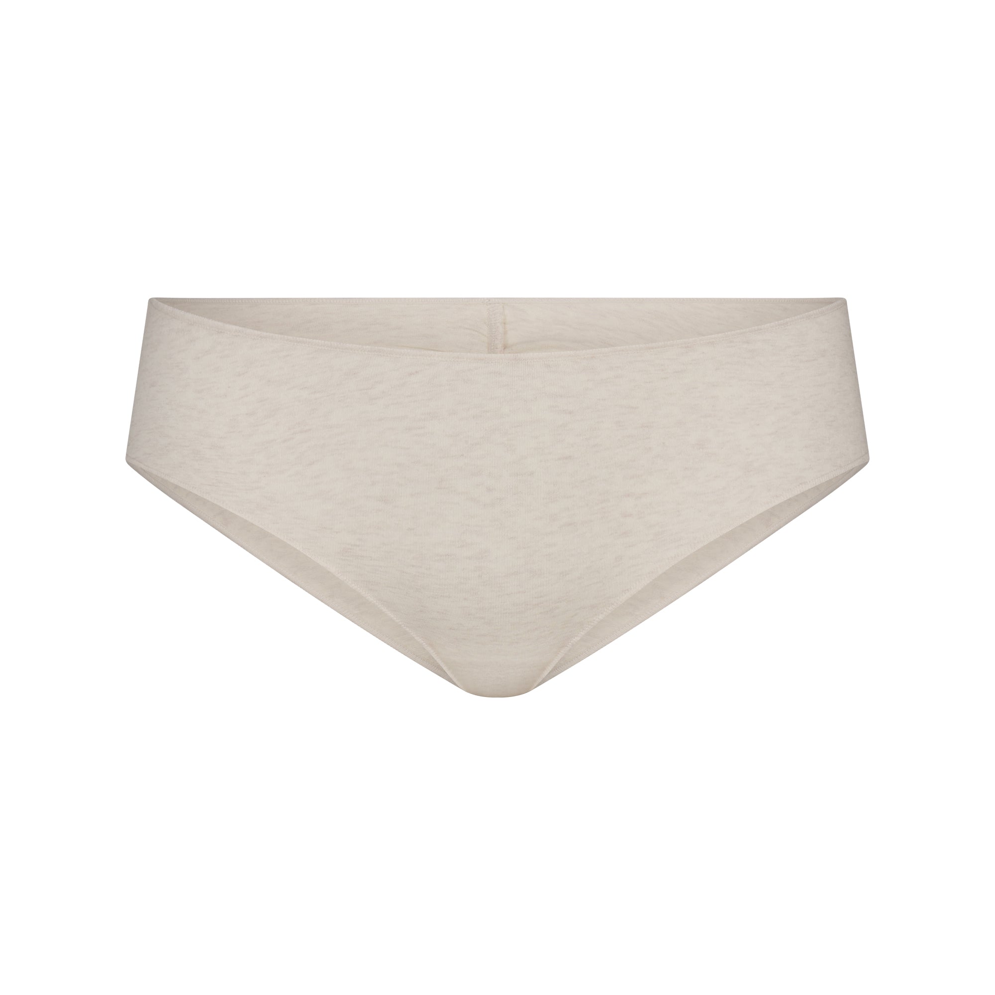 SKIMS LIGHTWEIGHT COTTON RUCHED BACK HIPSTER | OATMEAL HEATHER - Sneaker Türkiye