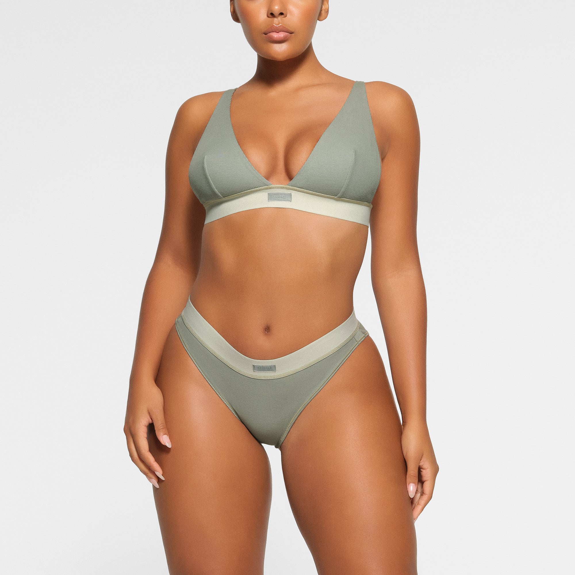 SKIMS COTTON RIB BRIEF | MINERAL - Sneaker Türkiye