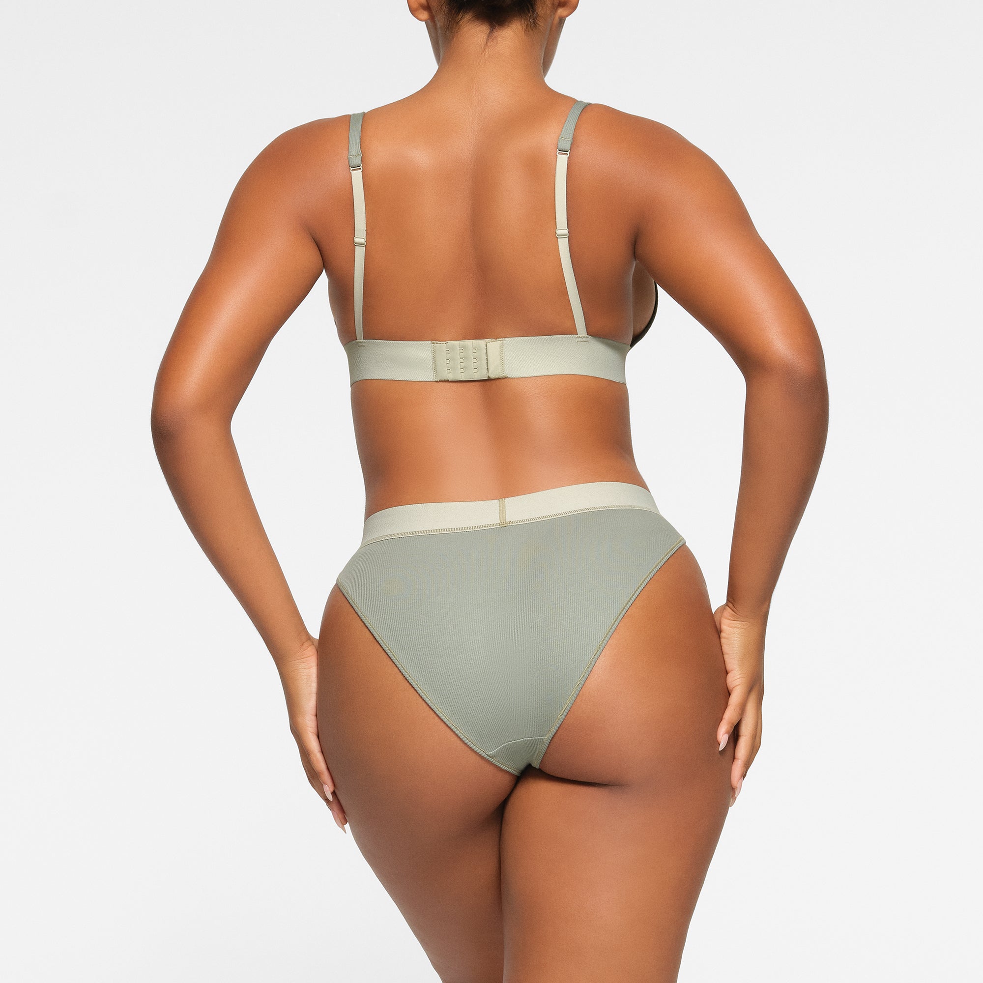 SKIMS COTTON RIB BRIEF | MINERAL - Sneaker Türkiye