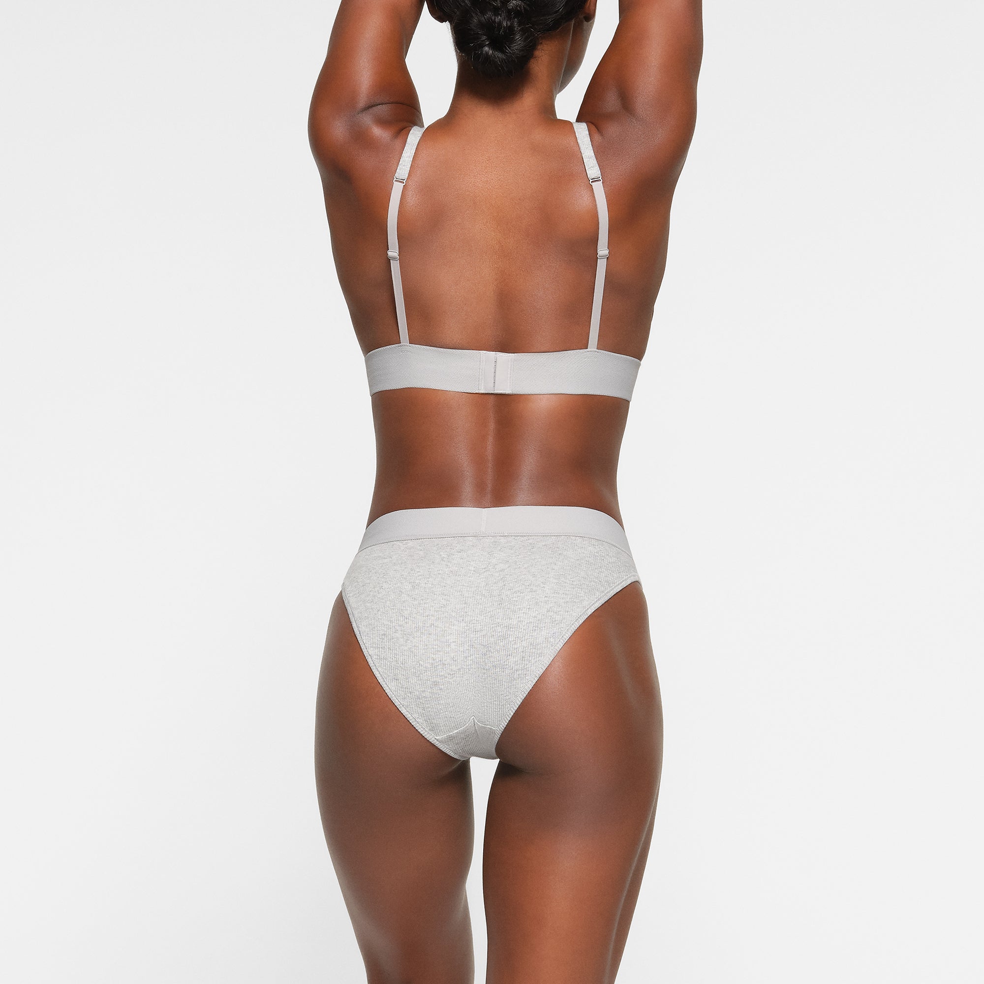 SKIMS COTTON RIB BRIEF | LIGHT HEATHER GREY - Sneaker Türkiye